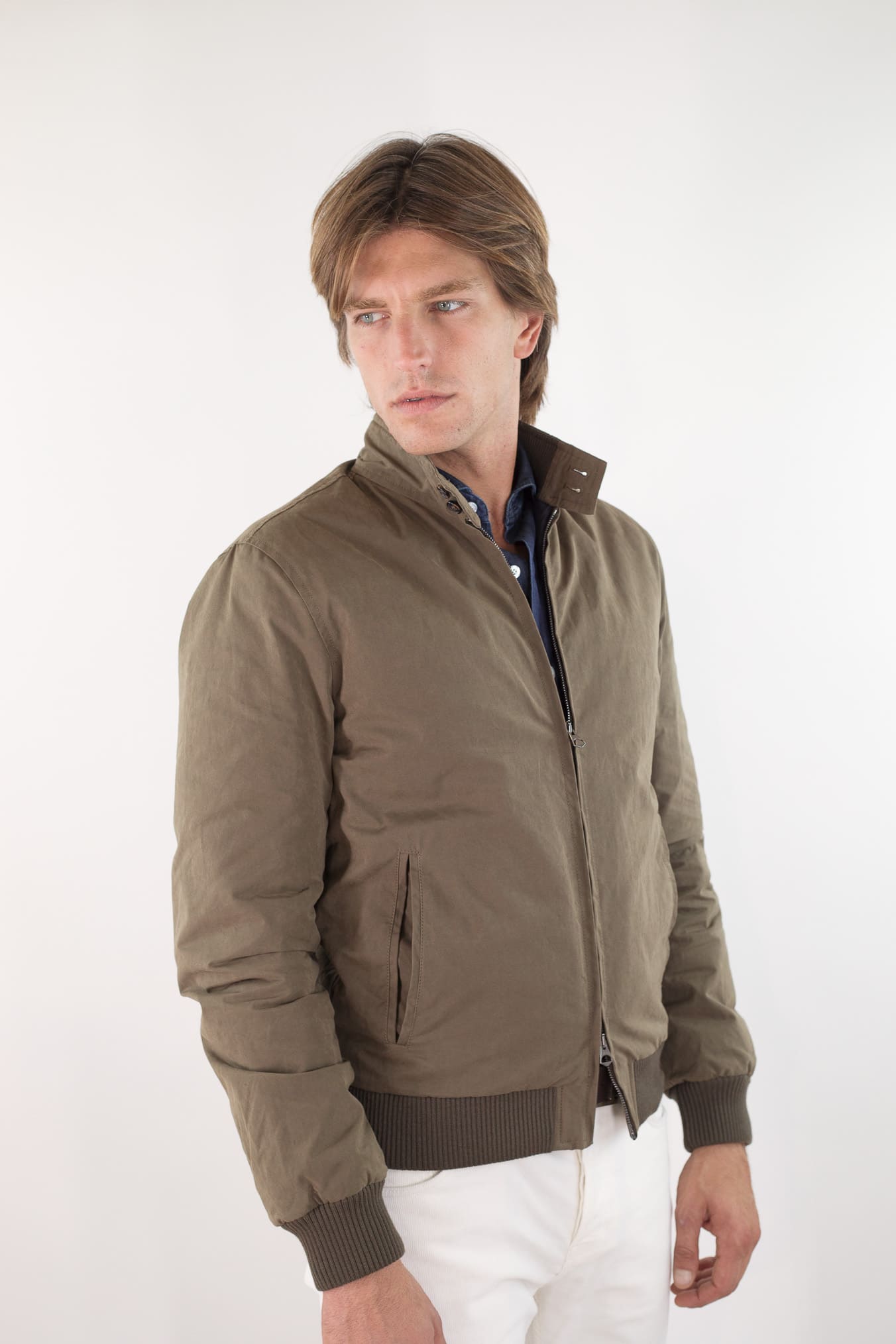 GUARINO Giubbino Cotone Water-repellent Fango