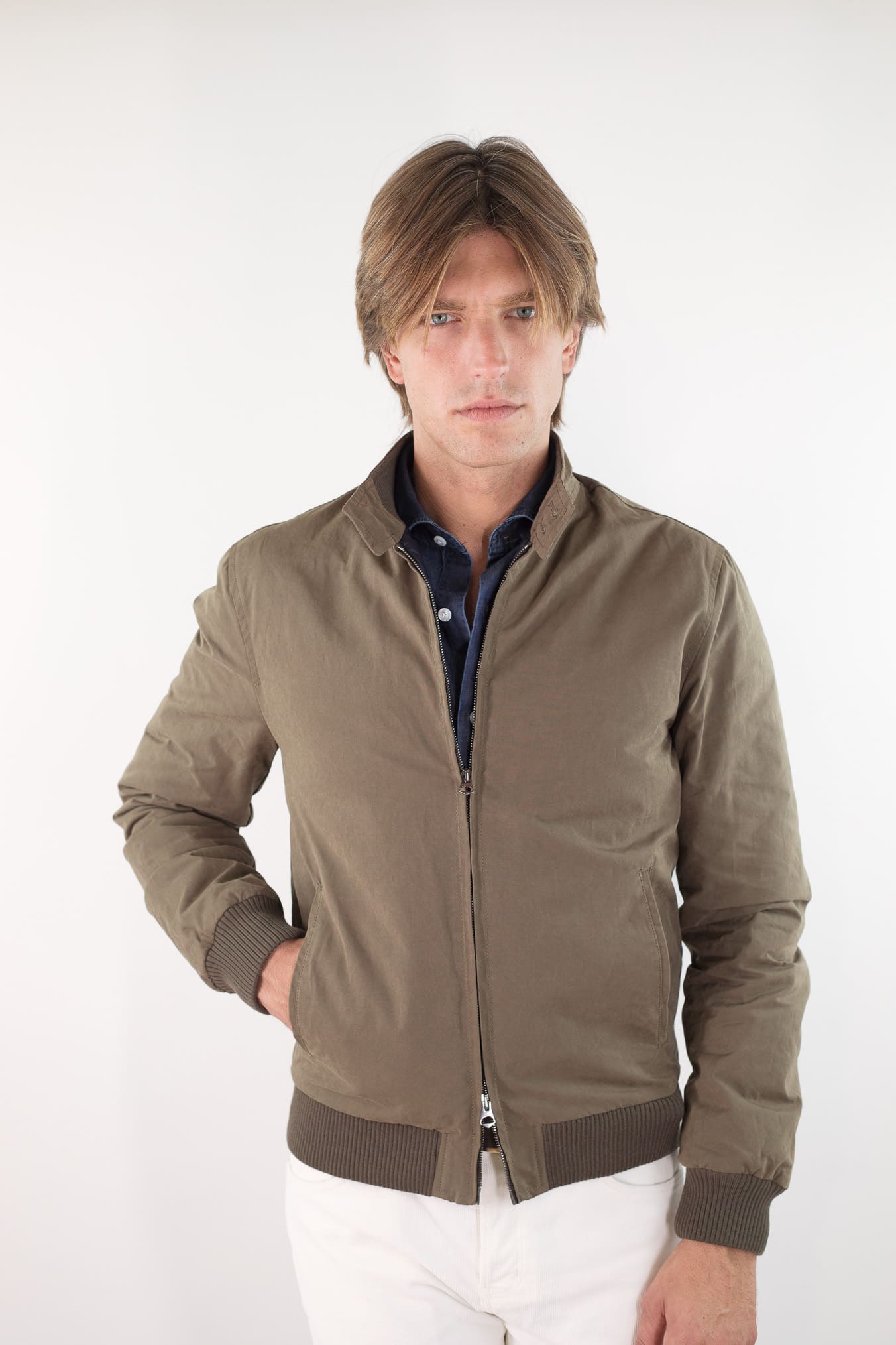 GUARINO Giubbino Cotone Water-repellent Fango