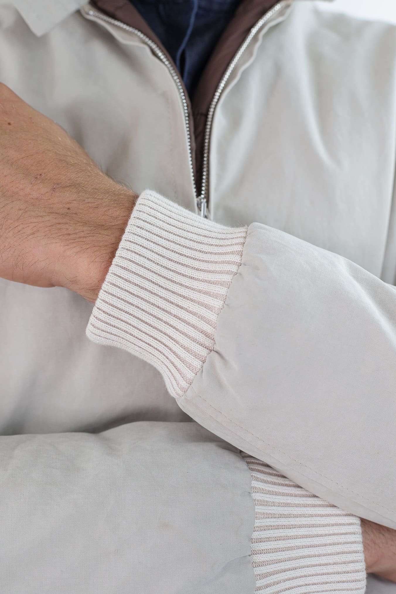 GUARINO Giubbino Cotone Water-repellent Beige Chiaro