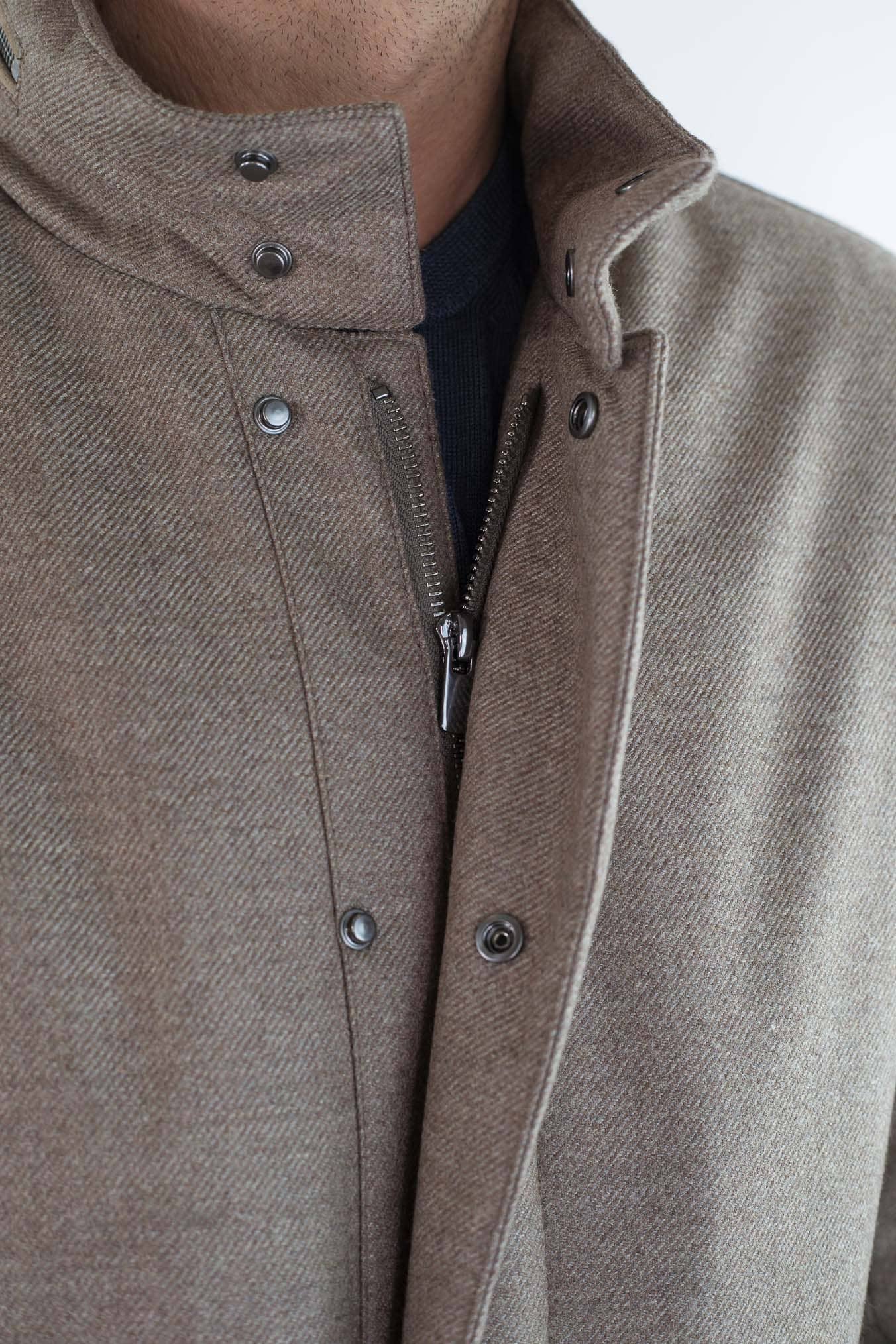 GUARINO Giaccone Lana Cashmere Loro Piana Tortora