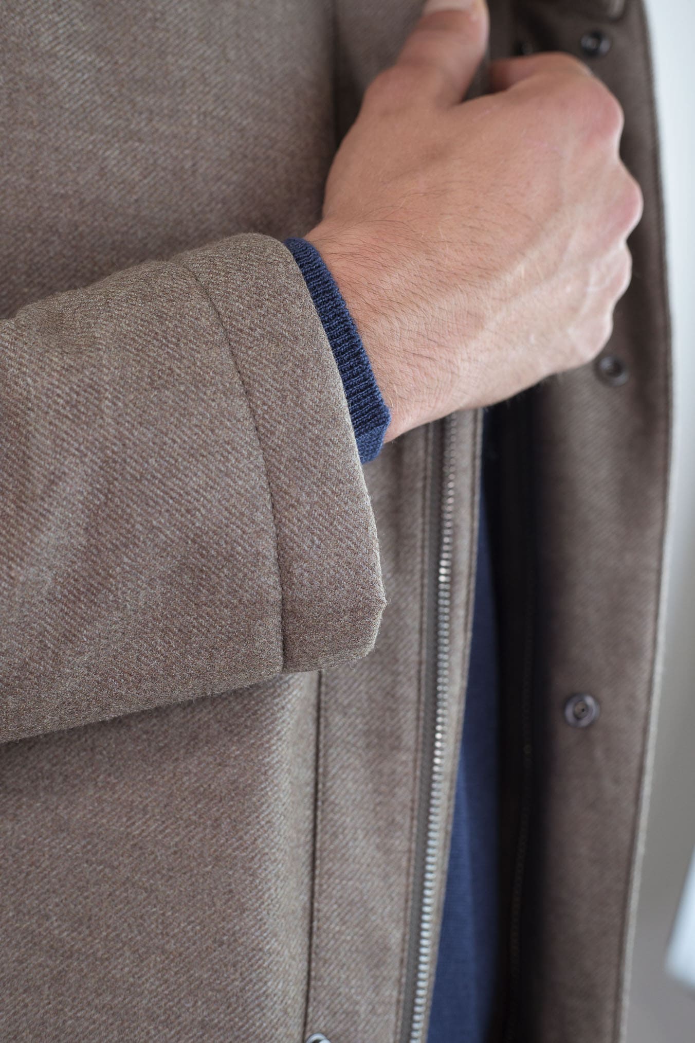 GUARINO Giaccone Lana Cashmere Loro Piana Tortora