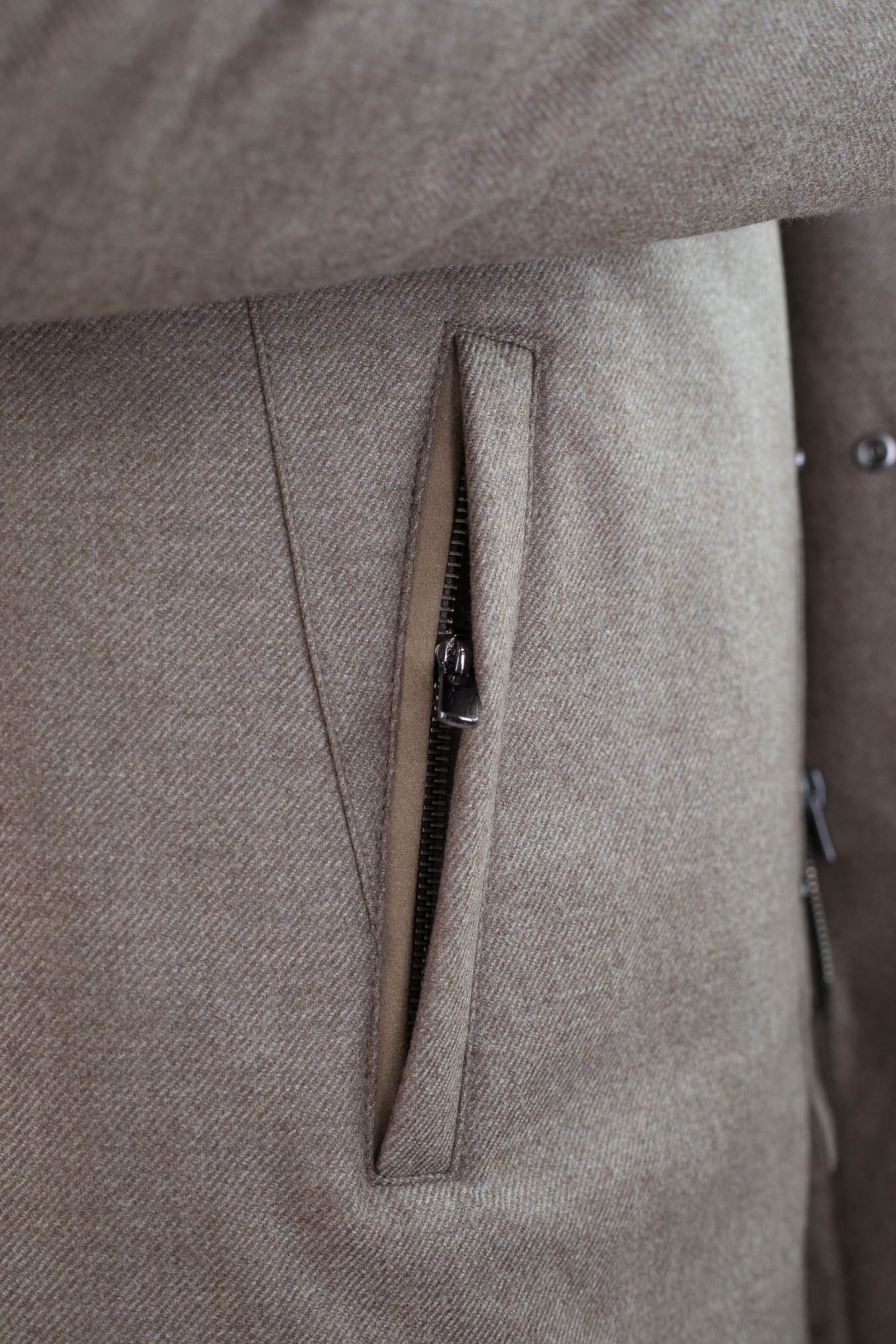 GUARINO Giaccone Lana Cashmere Loro Piana Tortora