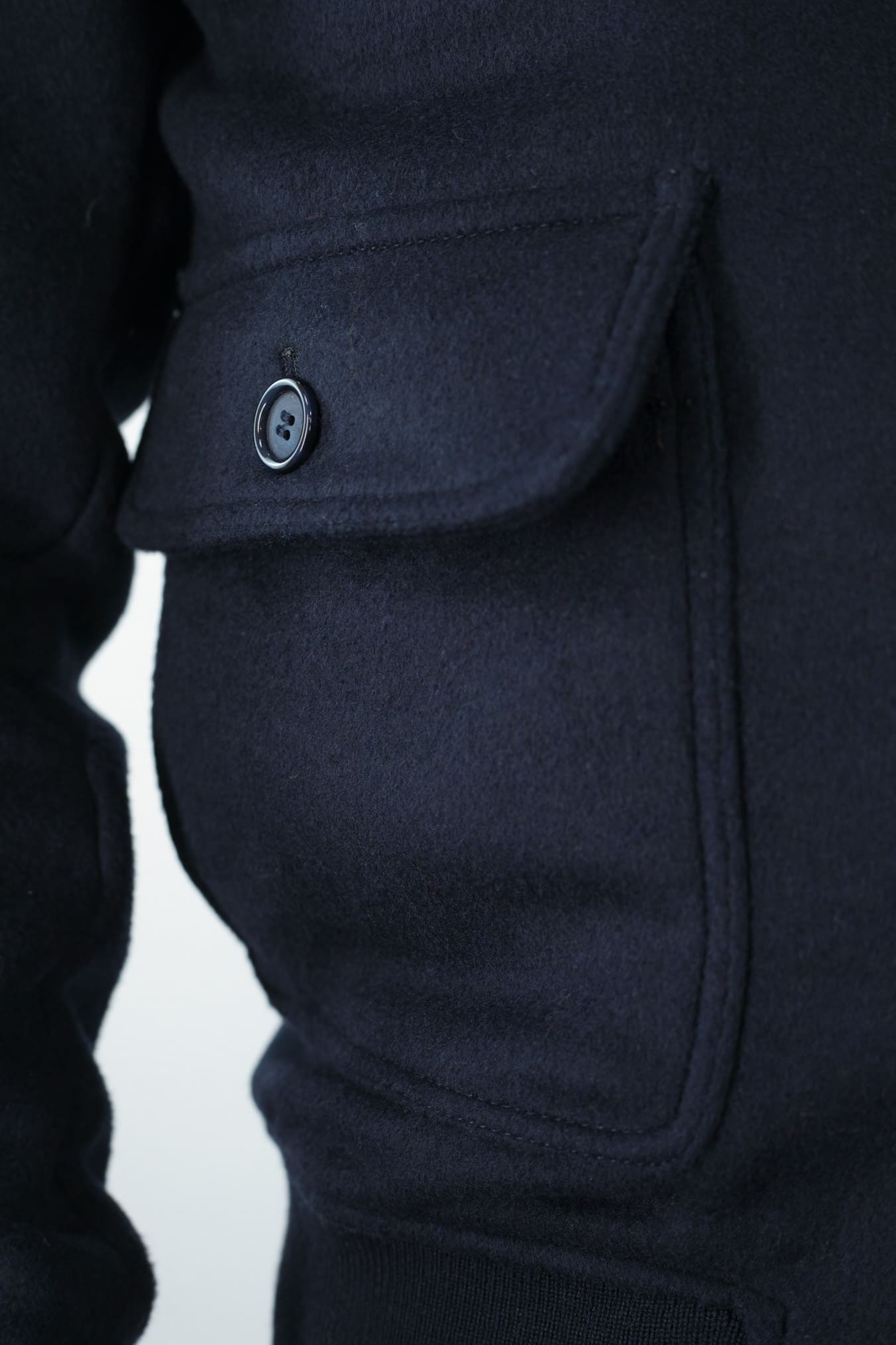 GUARINO Giubbino Sfoderato Lana Cashmere Blu