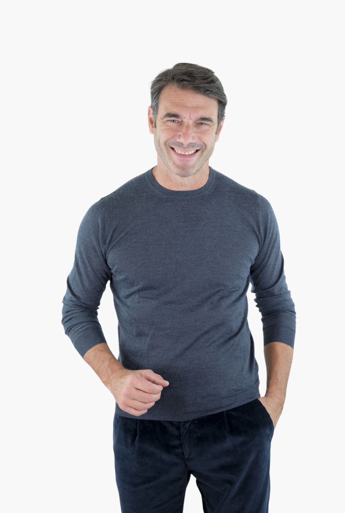 GUARINO Girocollo Cashmere Seta Superlight Blu Chiaro