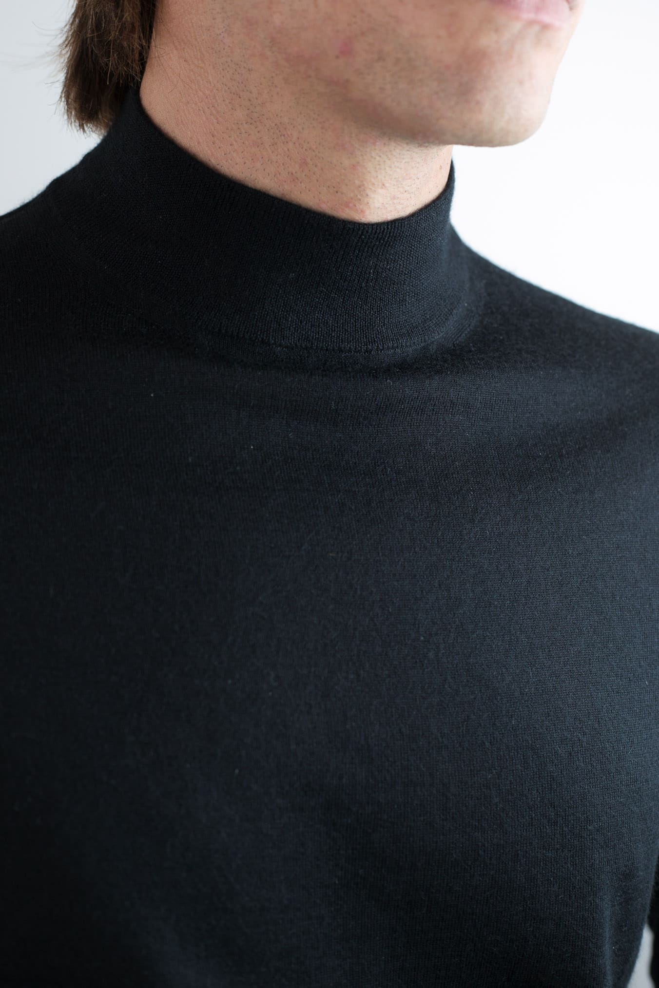 GUARINO Lupetto Cashmere e Seta Superlight Nero