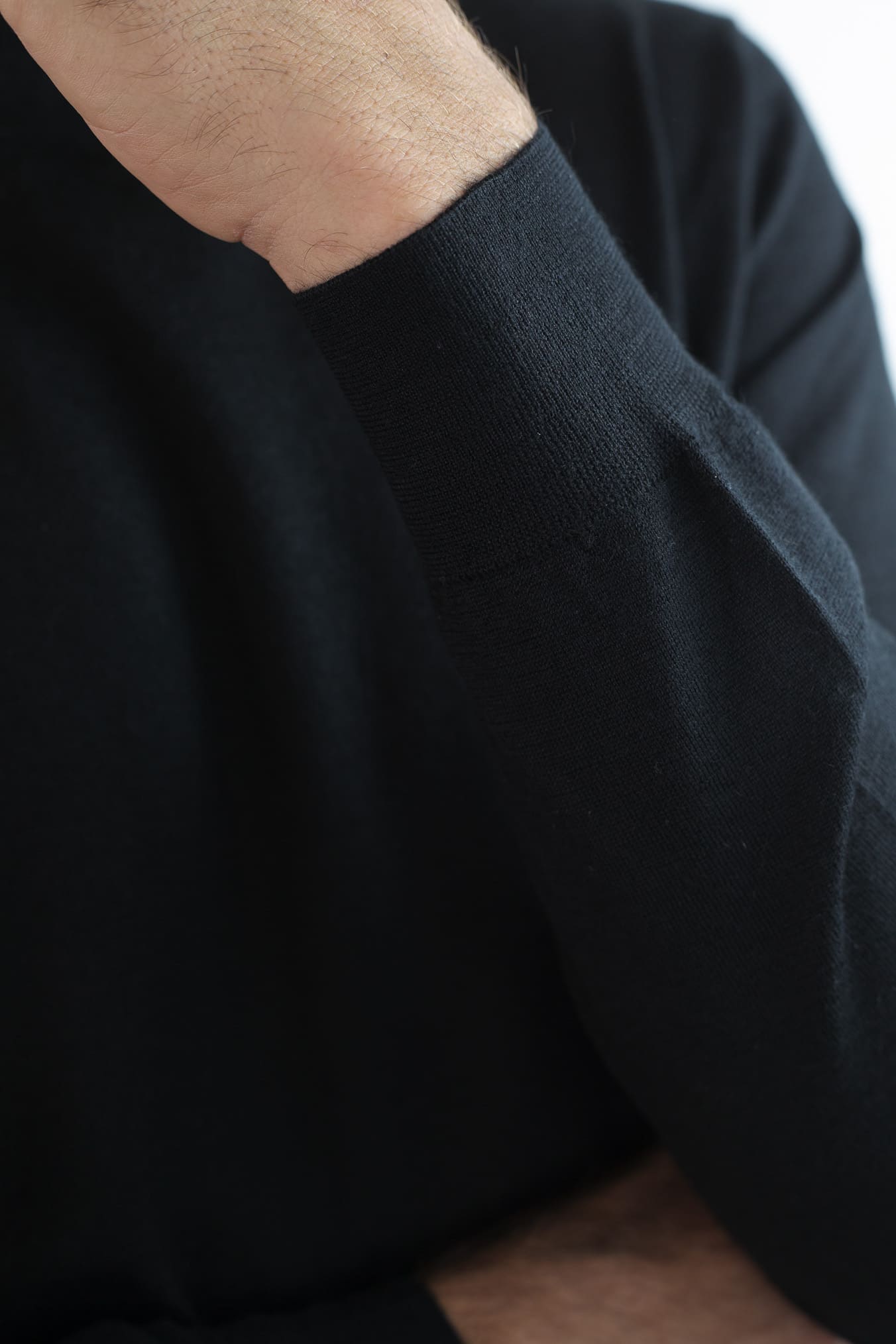 GUARINO Lupetto Cashmere e Seta Superlight Nero