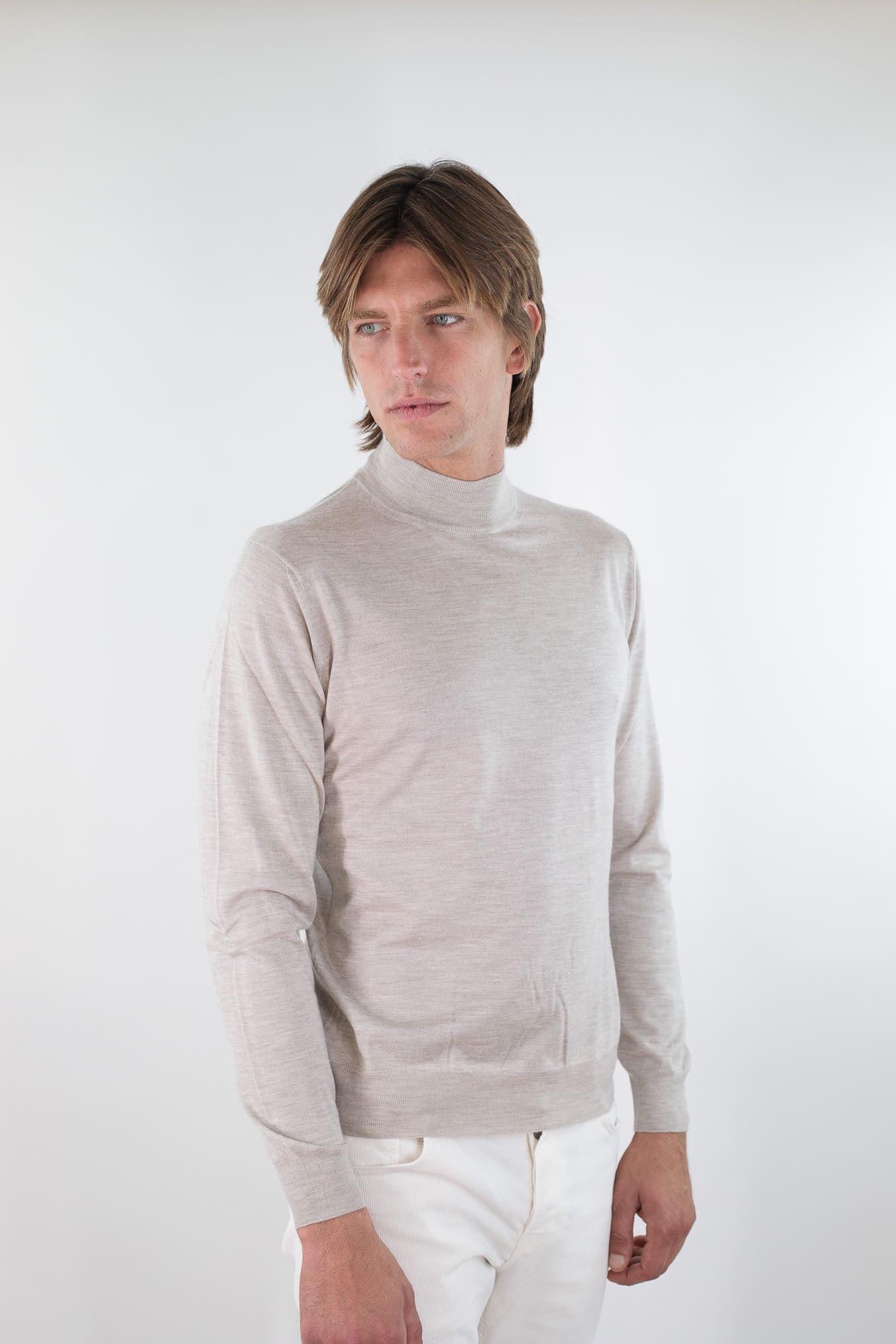 GUARINO Lupetto Cashmere e Seta Superlight Beige