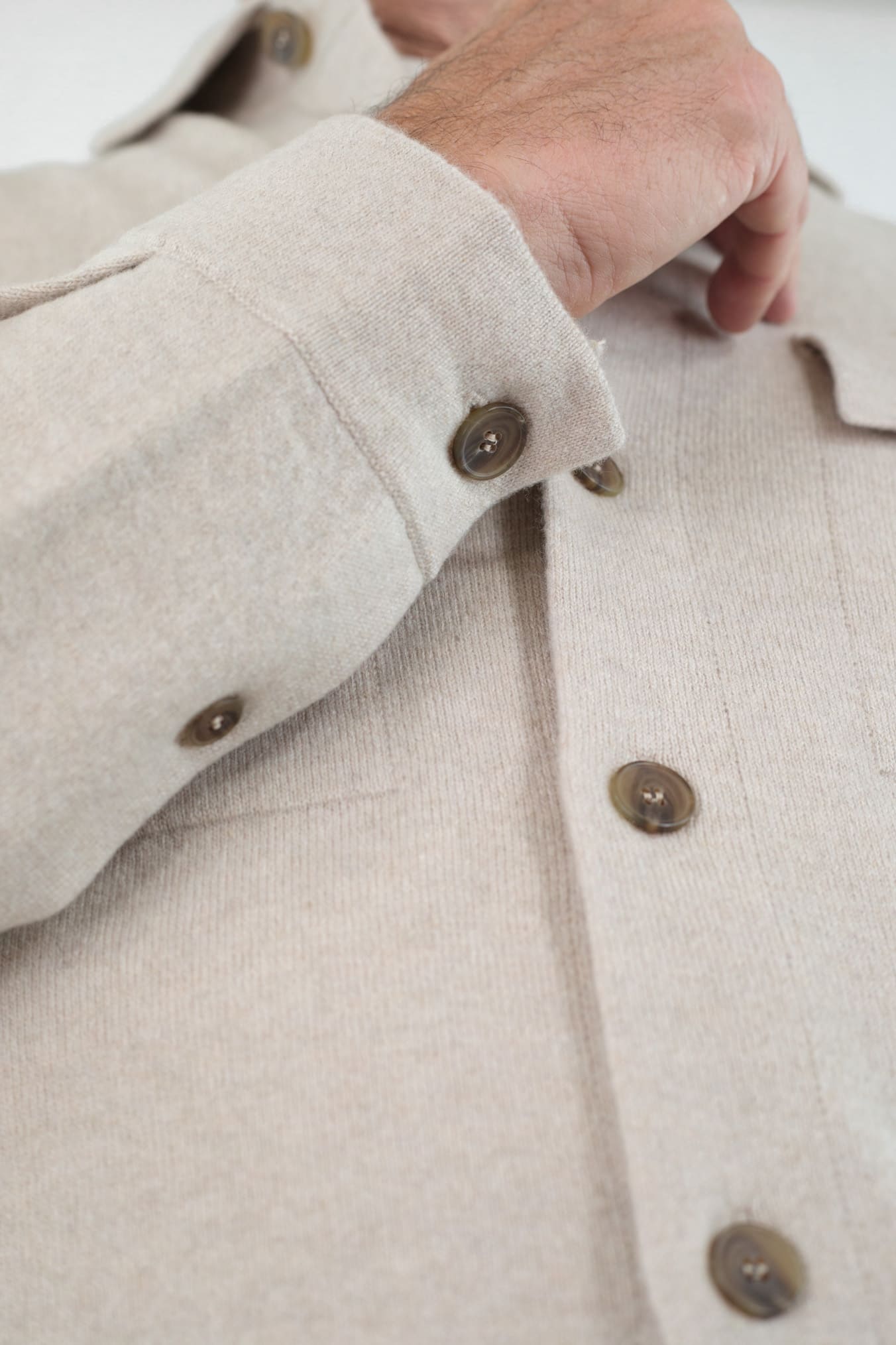 GUARINO Overshirt Cashmere Sabbia