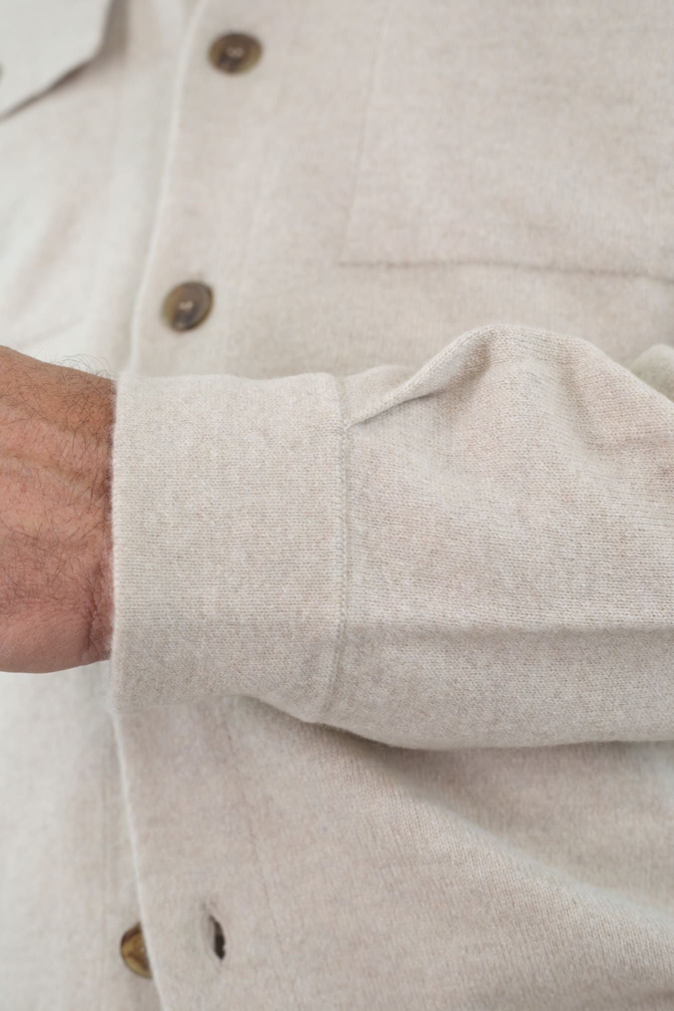 GUARINO Overshirt Cashmere Sabbia