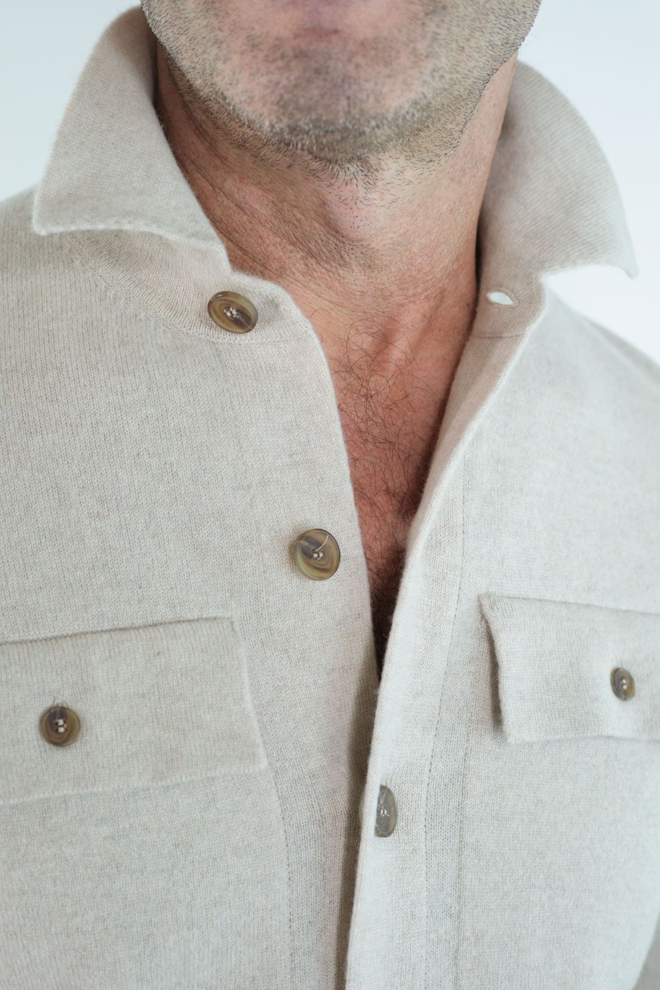 GUARINO Overshirt Cashmere Sabbia