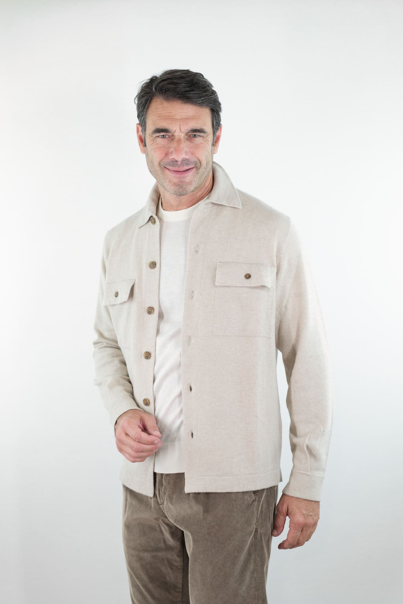 GUARINO Overshirt Cashmere Sabbia