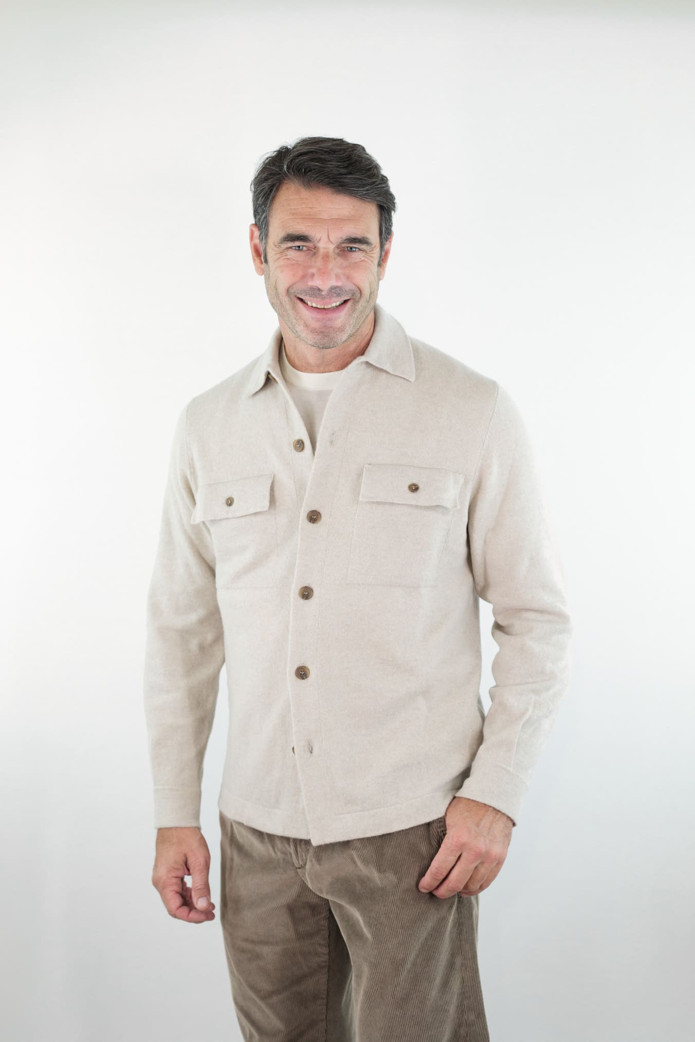 GUARINO Overshirt Cashmere Sabbia