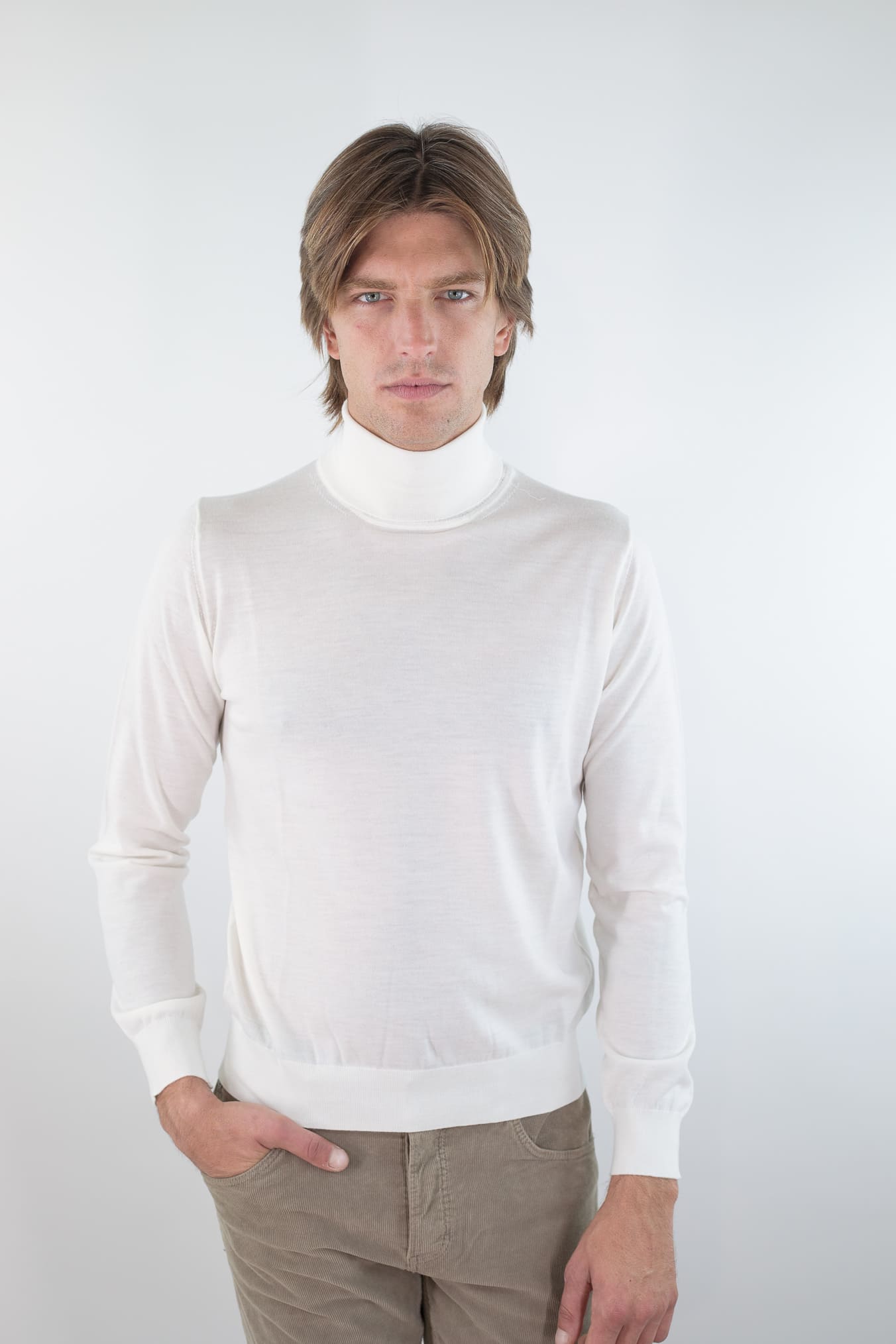 GUARINO Dolcevita Lana Super 140's Bianco