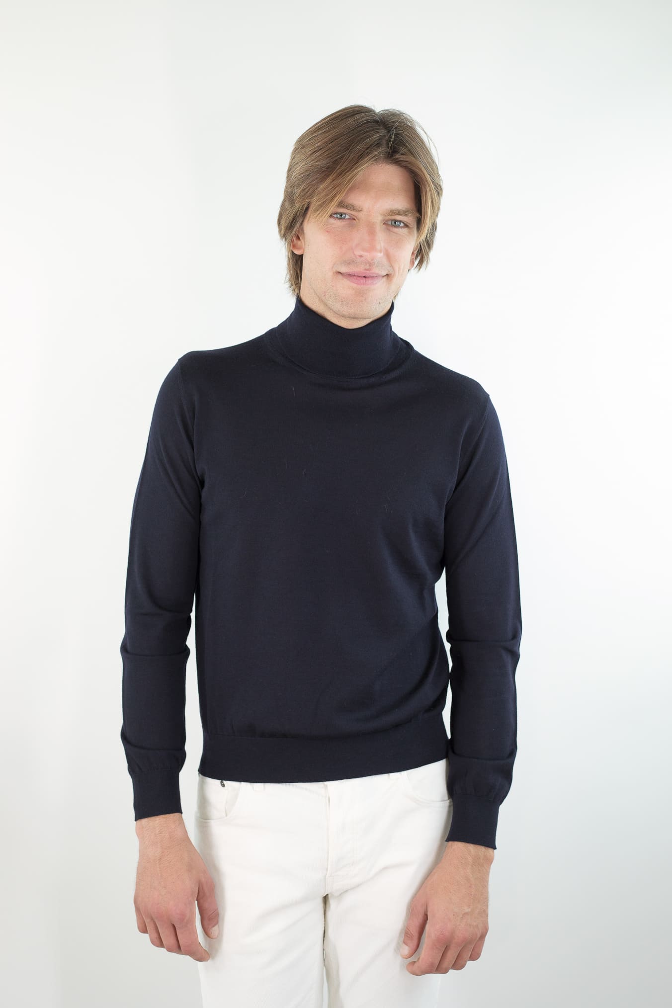 GUARINO Dolcevita Lana Super 140's Blu Navy