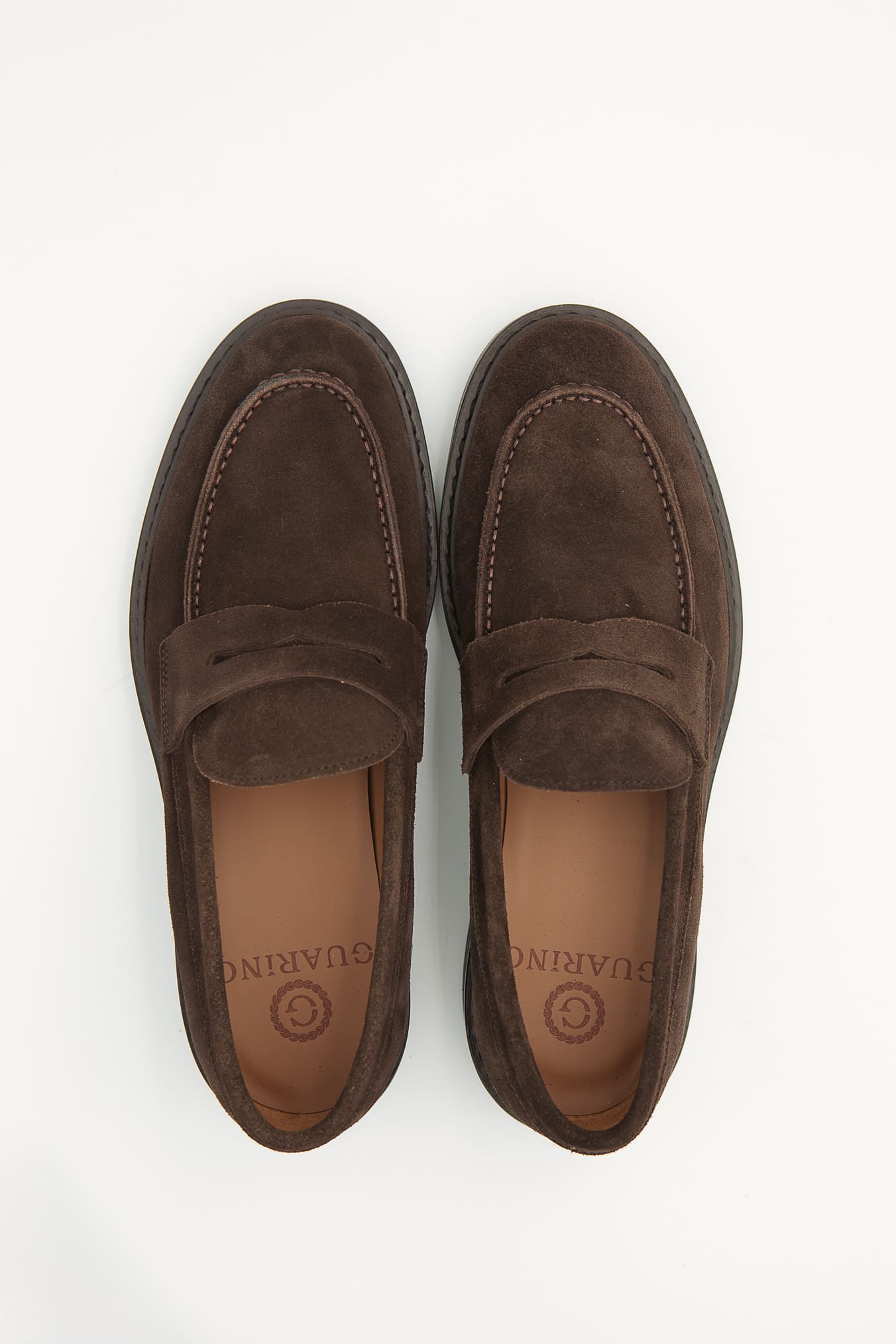 GUARINO Mocassini con Fascetta Suede Testa di Moro