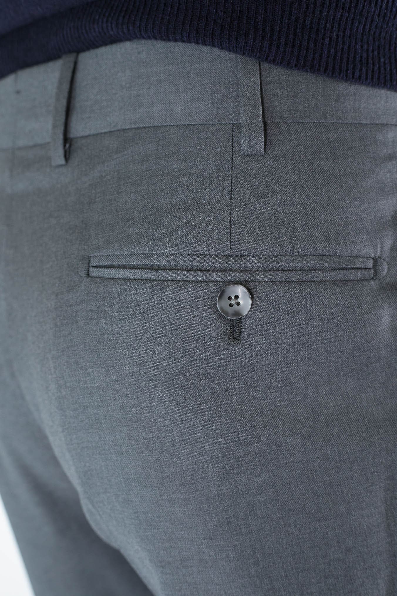 GUARINO Pantaloni Flanella Lana Grigio Medio