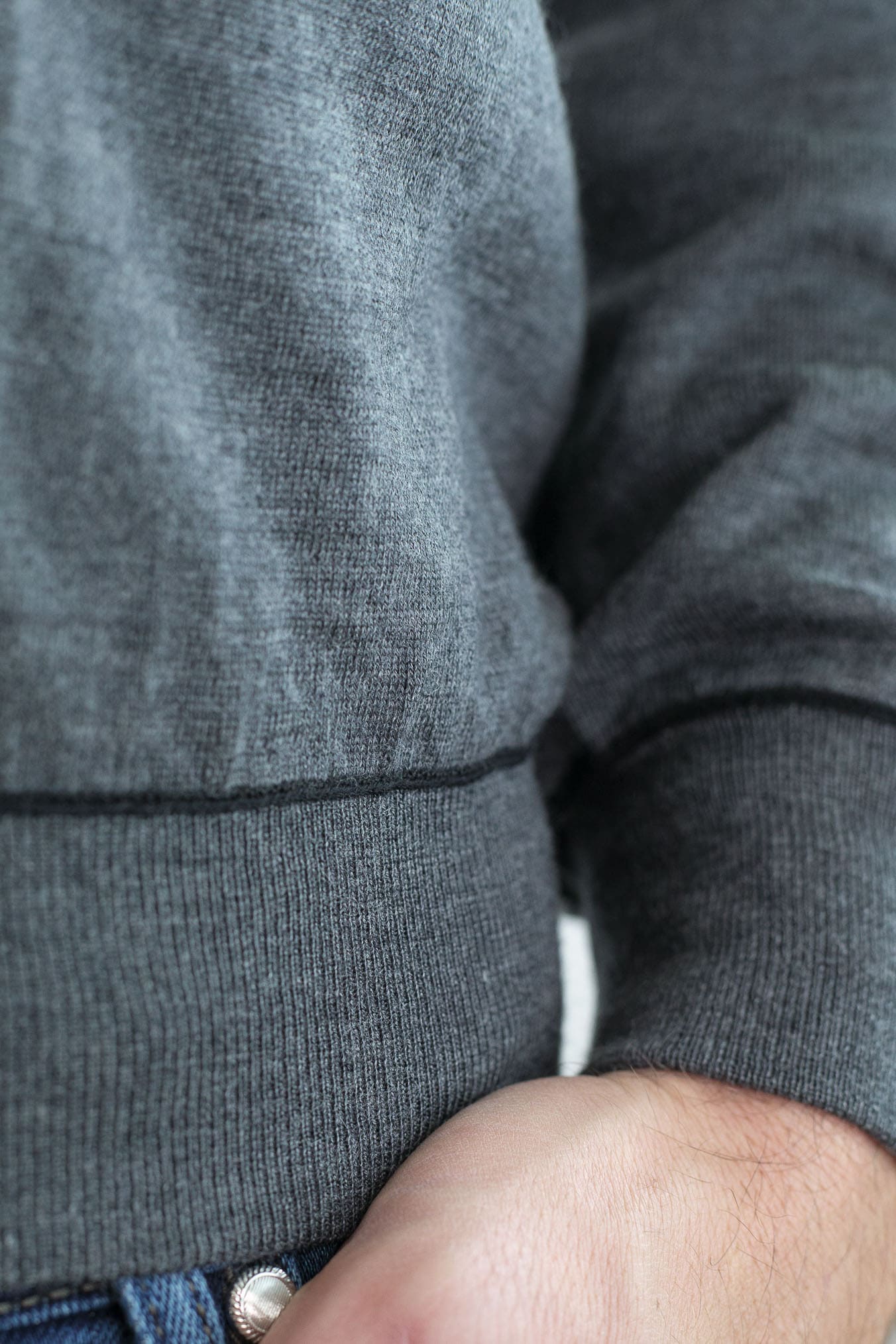 GUARINO Maglia Full Zip Reversibile Nero Grigio