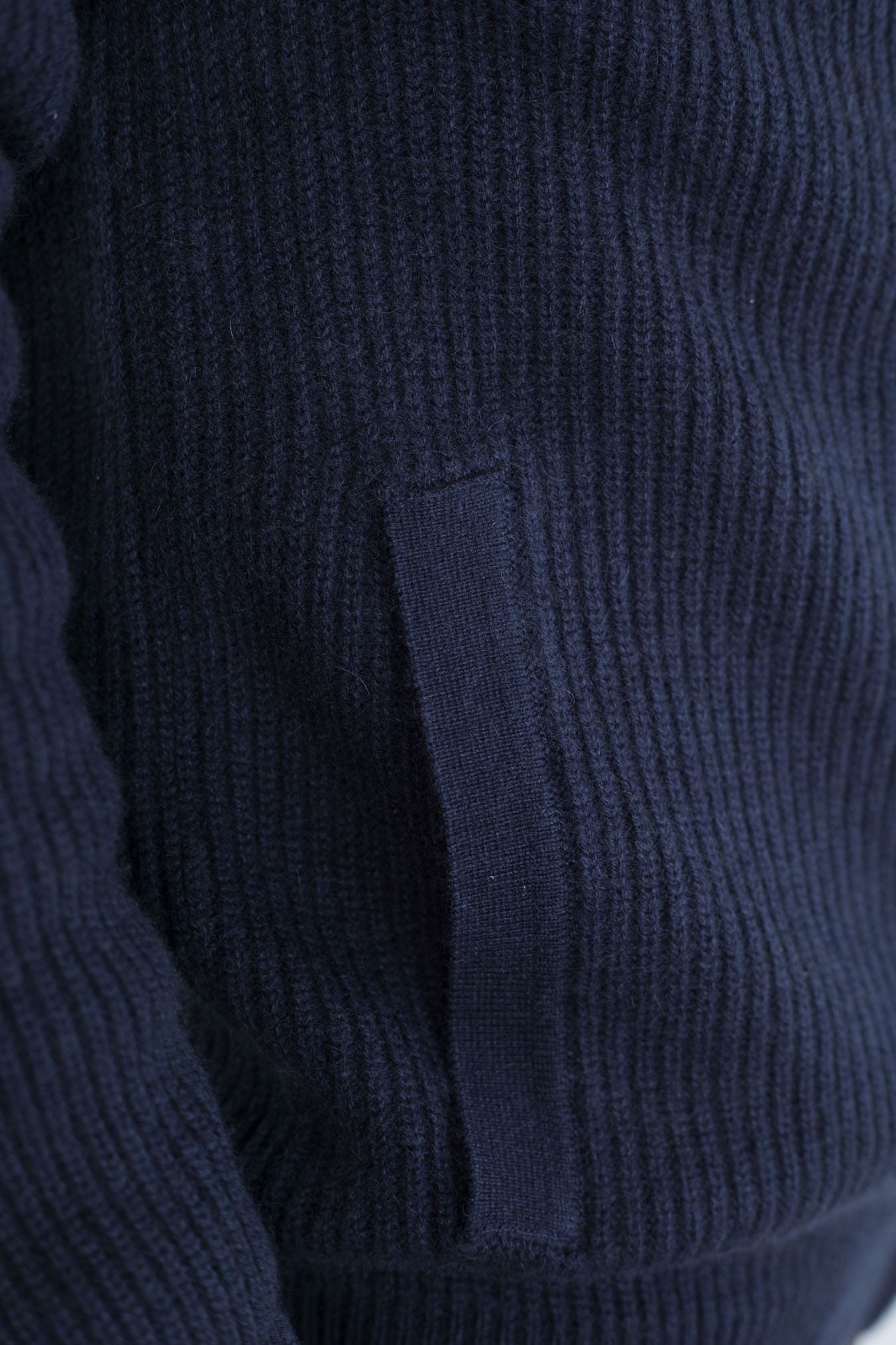 PASHMERE Maglia Full Zip Cashmere Castorino Blu Navy