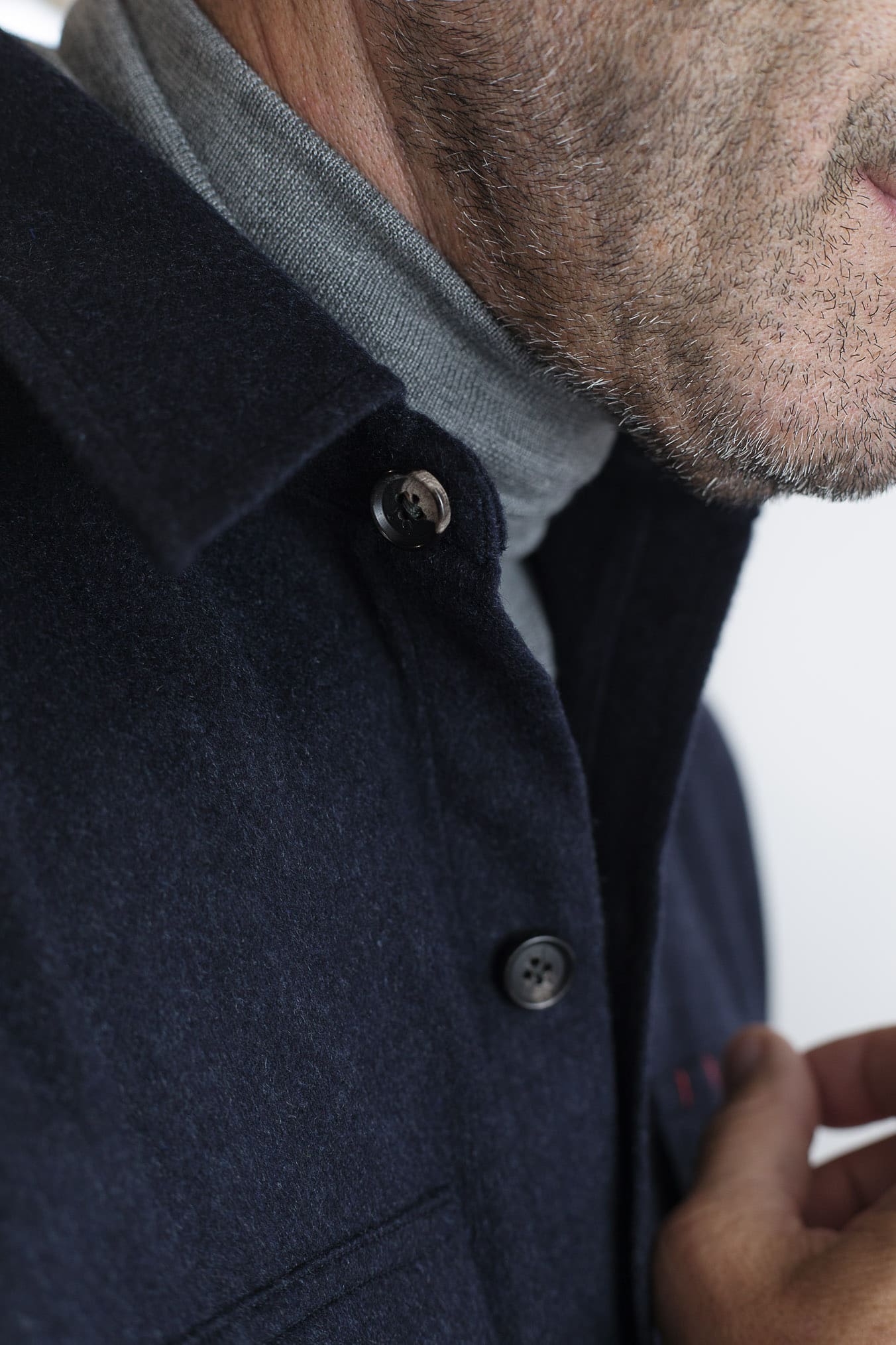 ISAIA Overshirt Cashmere Blu