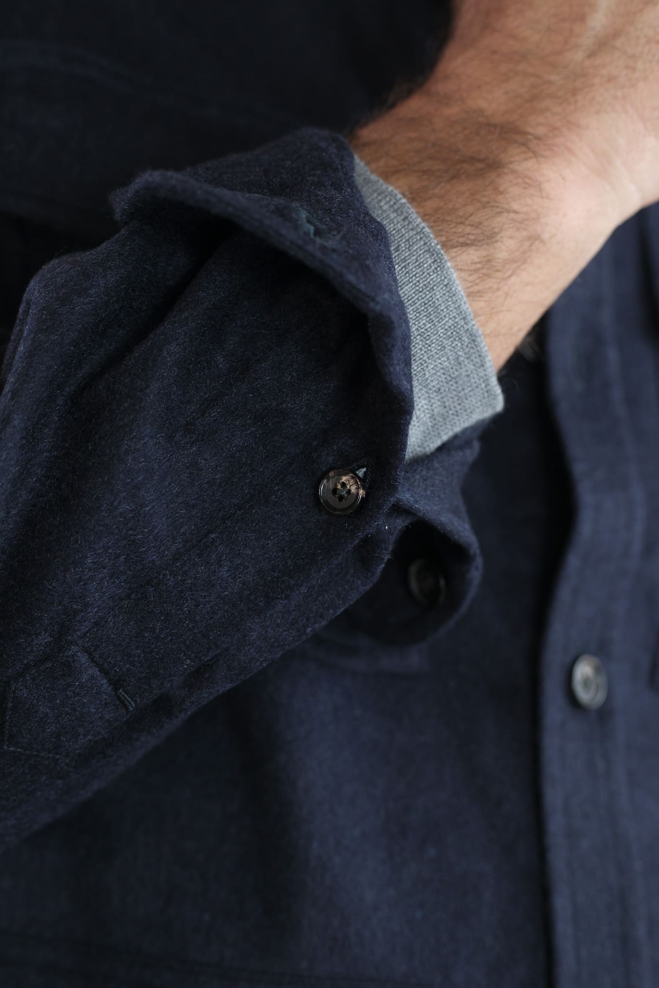 ISAIA Overshirt Cashmere Blu