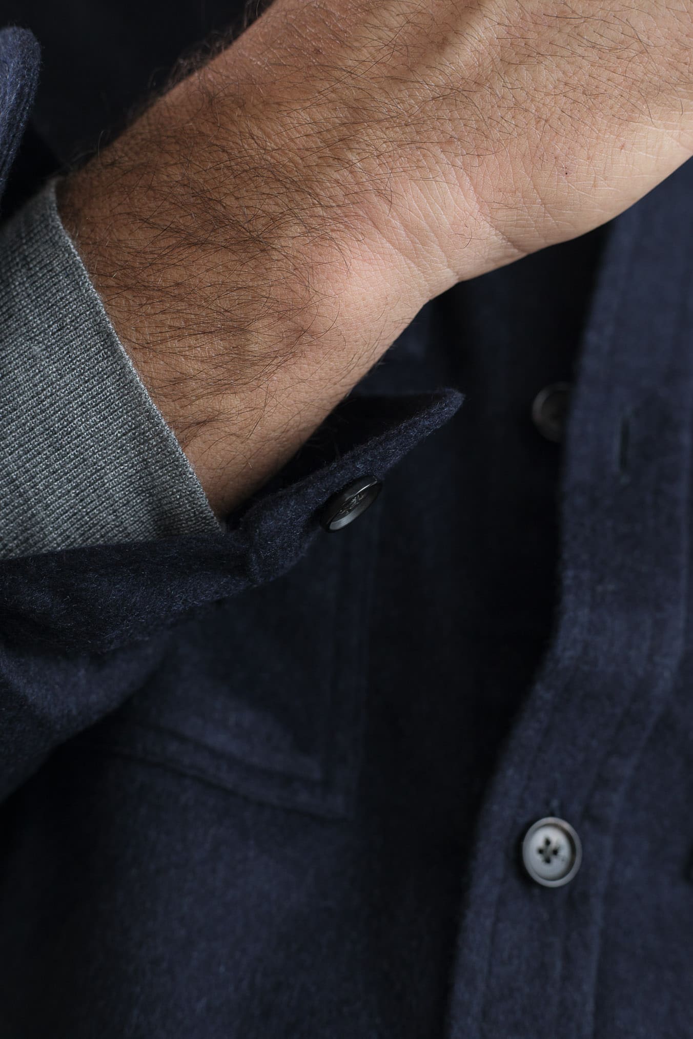 ISAIA Overshirt Cashmere Blu