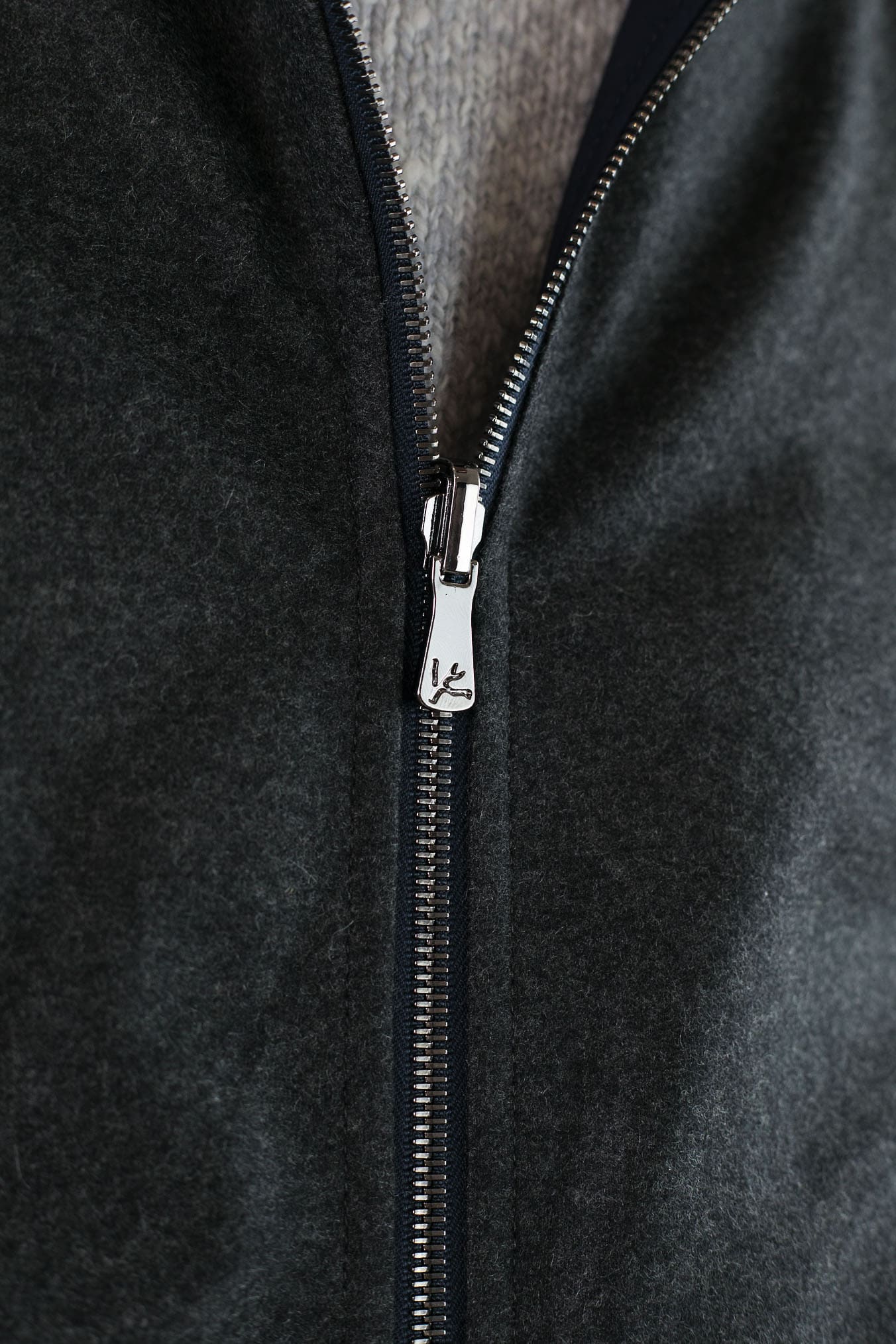 ISAIA Giubbino Reversibile Cappuccio Blu/Grigio