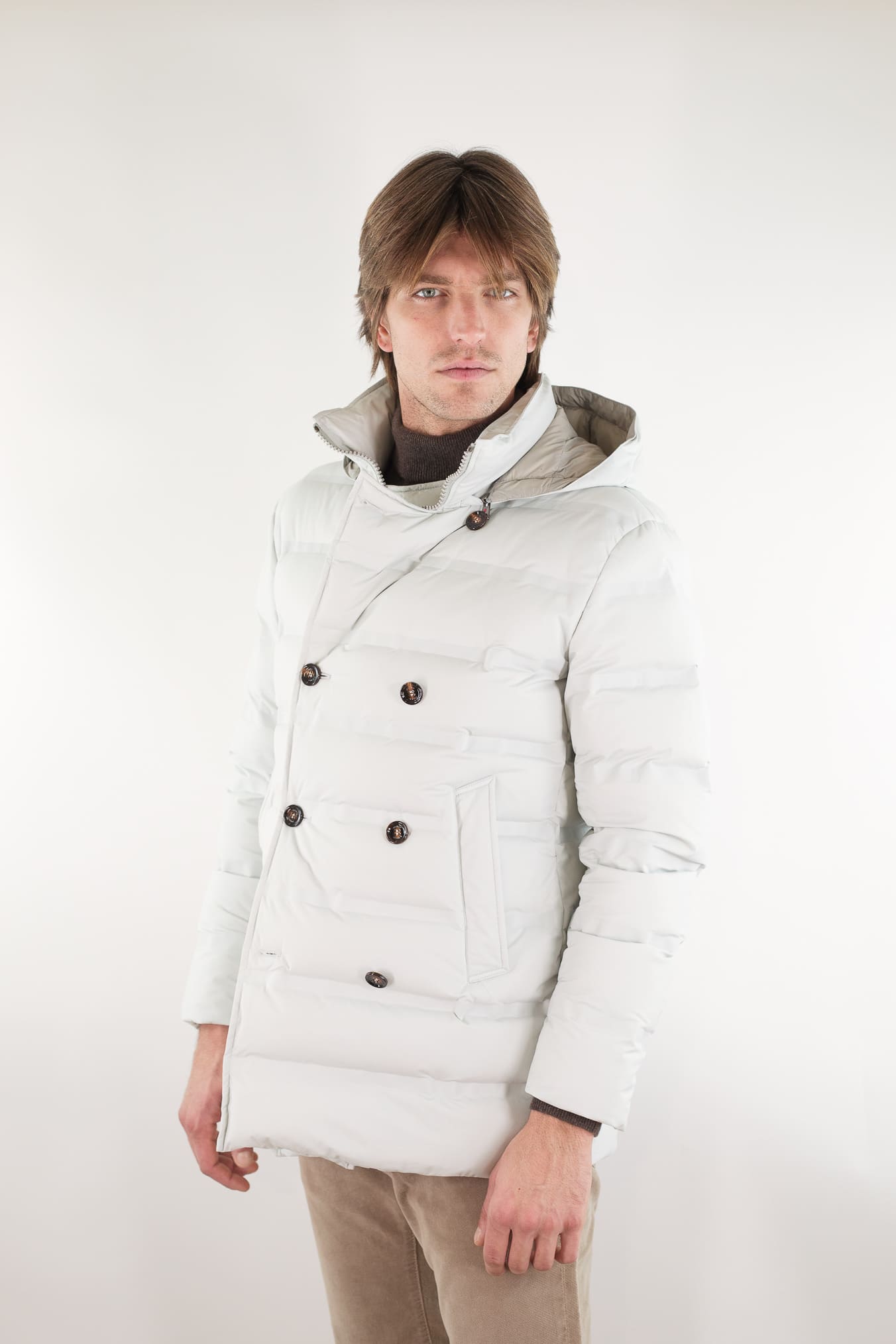 KIRED Piumino 3/4 "Hoodo" Ghiaccio