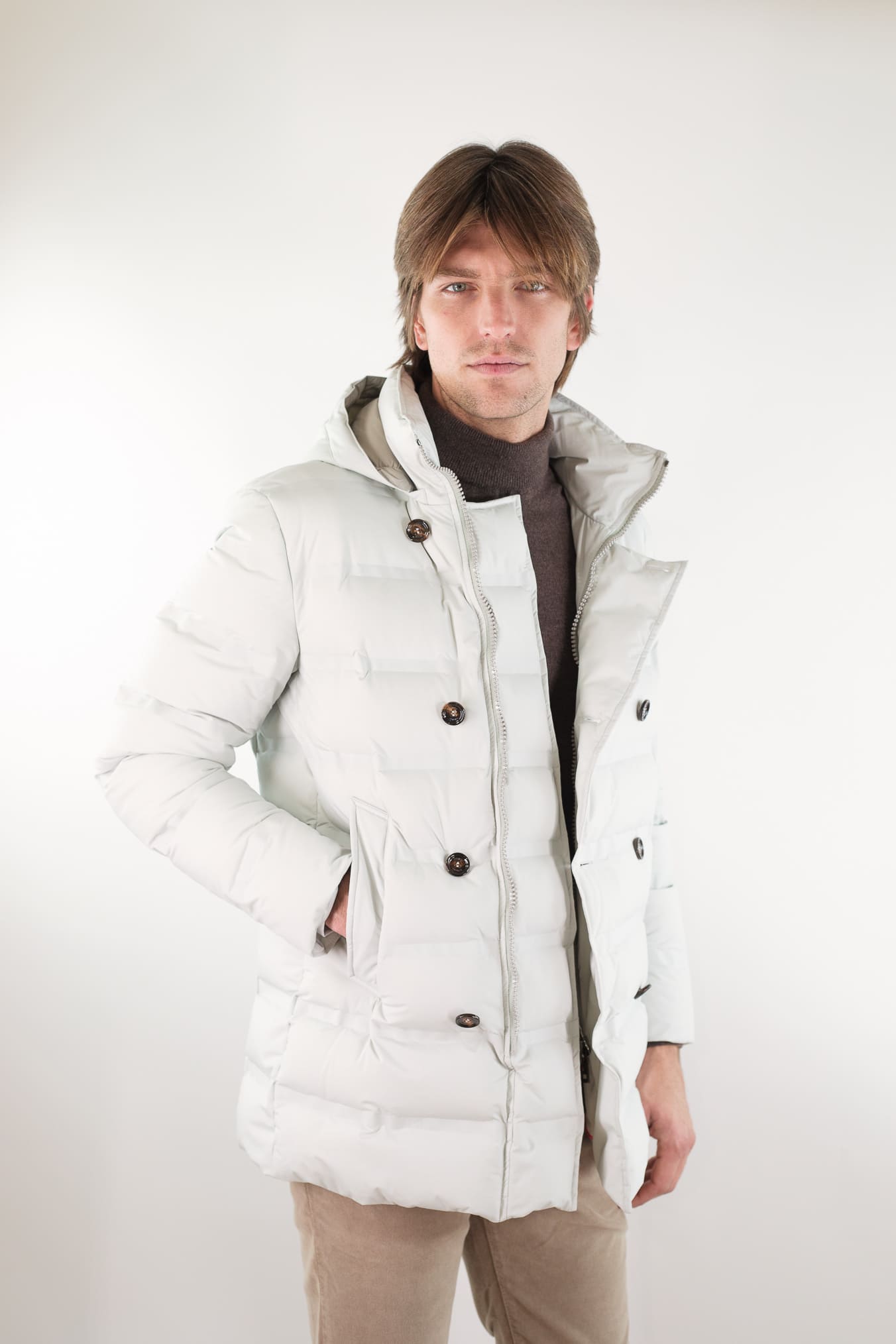 KIRED Piumino 3/4 "Hoodo" Ghiaccio