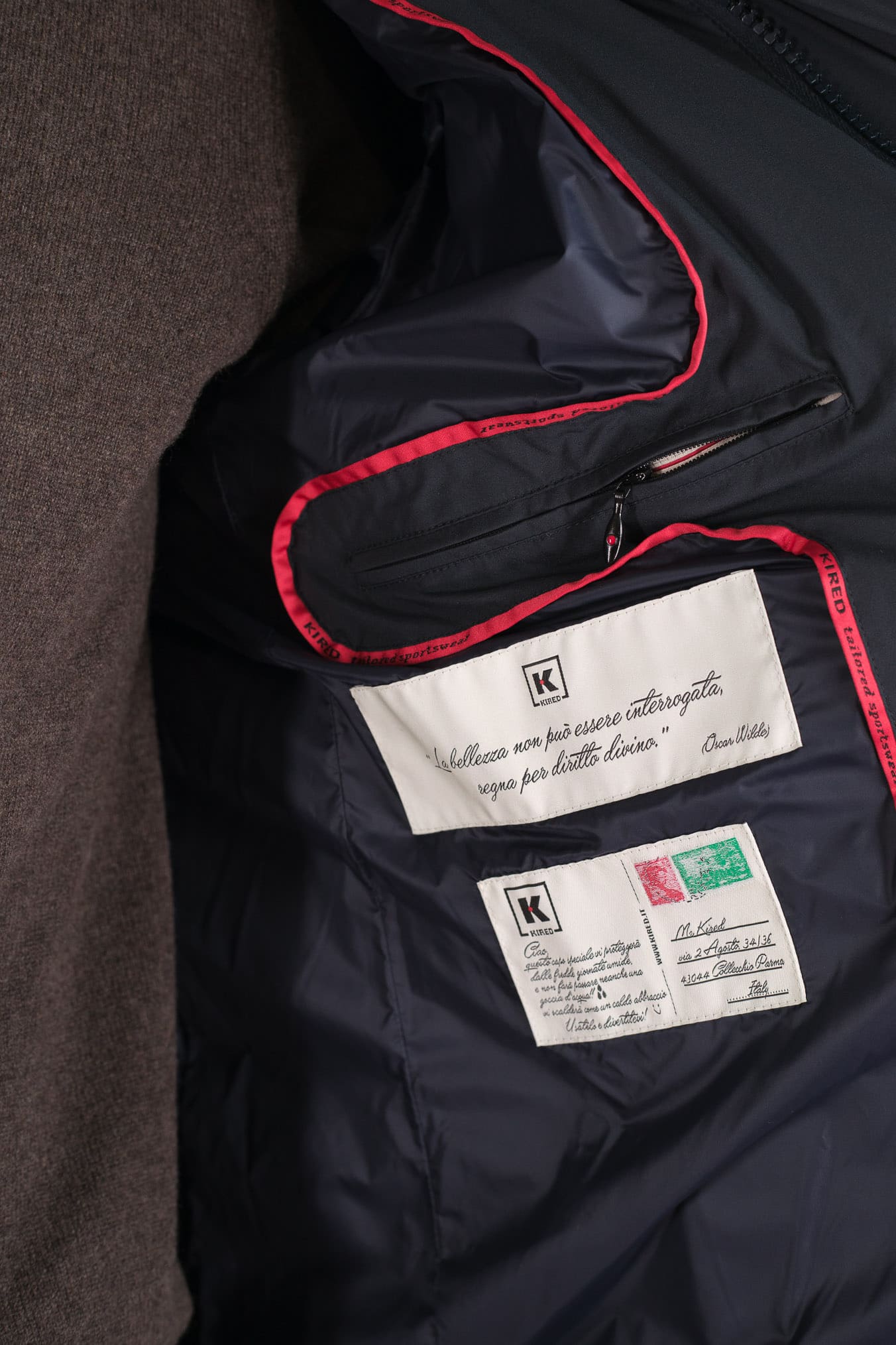 KIRED Piumino 3/4 "Hoodo" Blu Scuro