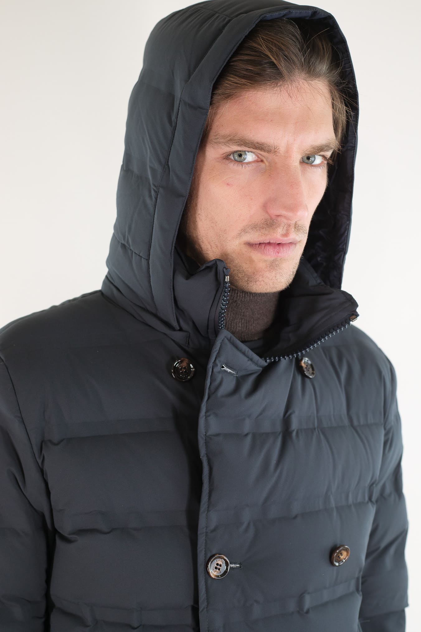 KIRED Piumino 3/4 "Hoodo" Blu Scuro