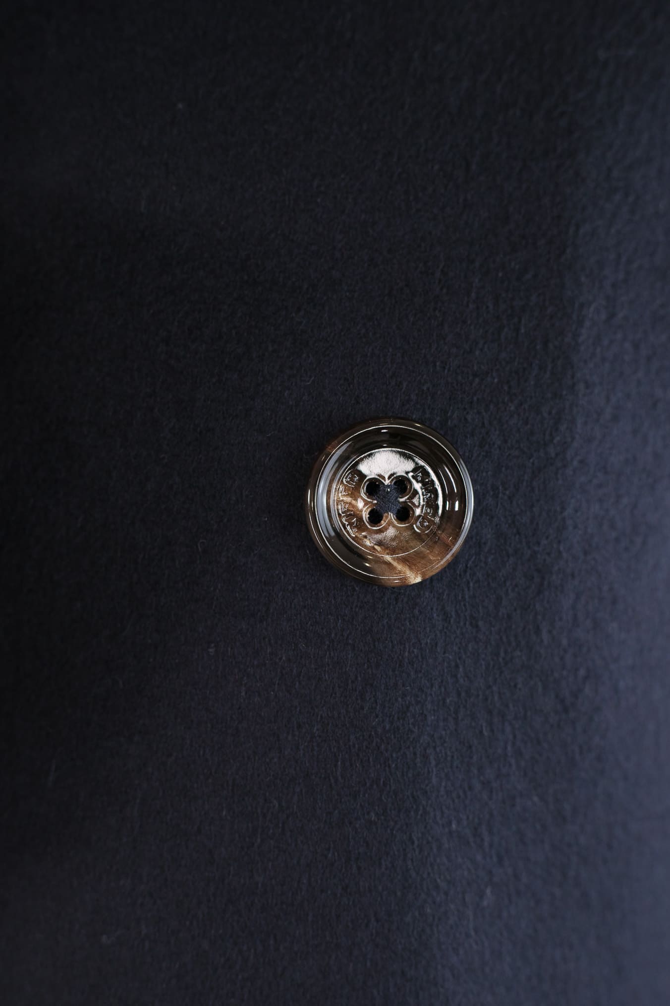 KIRED Giaccone Cashmere Doppiopetto "Jannu" Blu Cappuccio