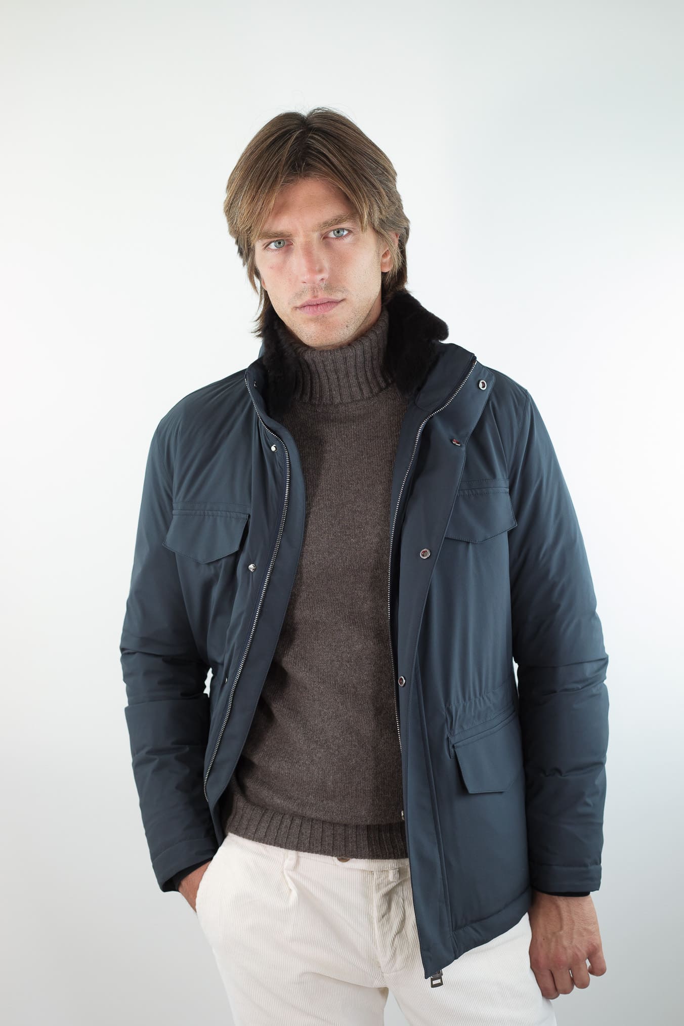 KIRED Field Jacket Blu Water Repellent