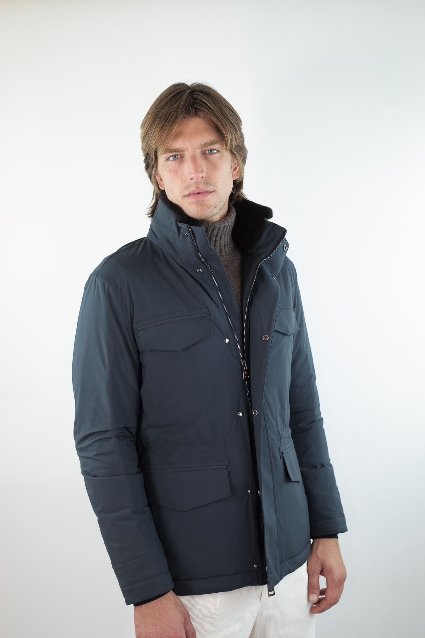 KIRED Field Jacket Blu Water Repellent