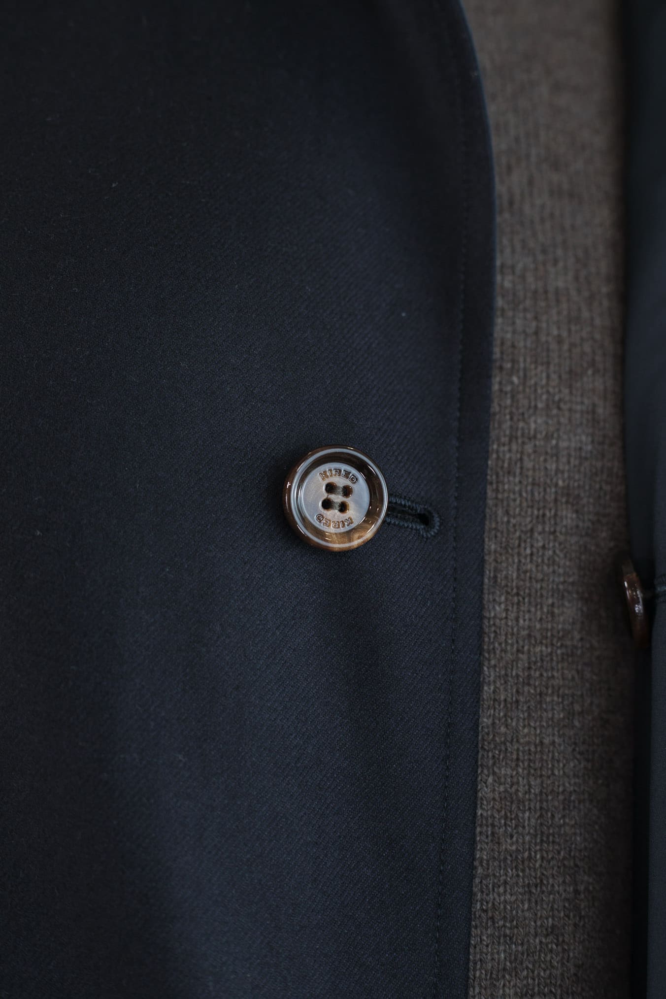 KIRED Cappotto Reversibile Lana e Nylon Blu/Blu