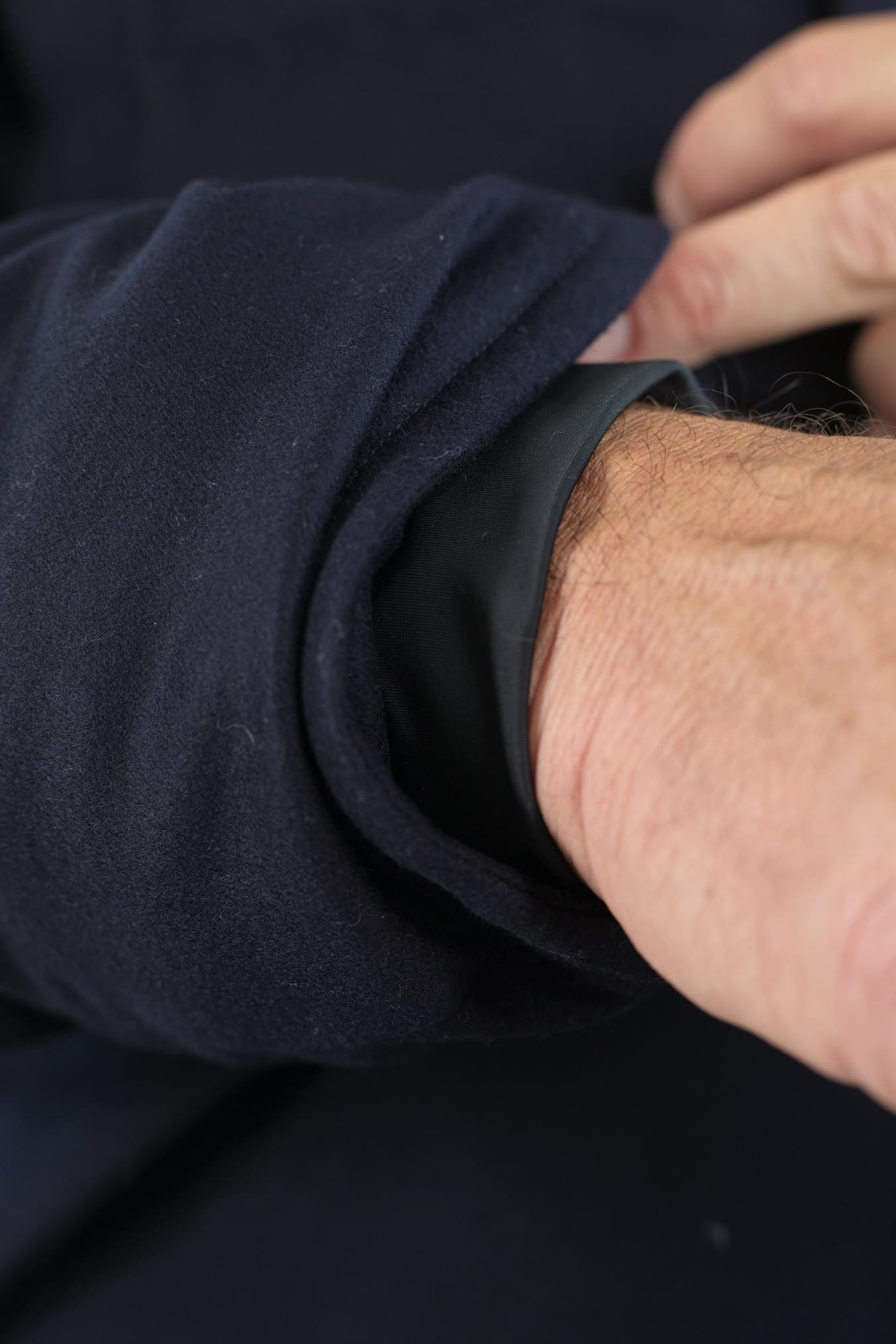 KIRED Giaccone Piuma D'Oca Lana Cappuccio Blu