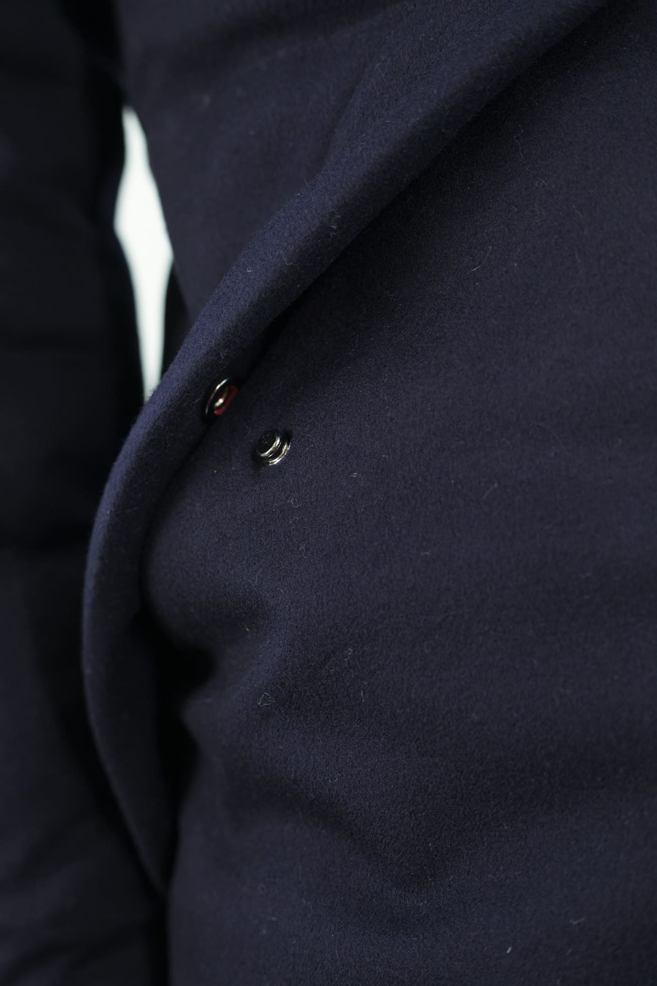 KIRED Giaccone Piuma D'Oca Lana Cappuccio Blu