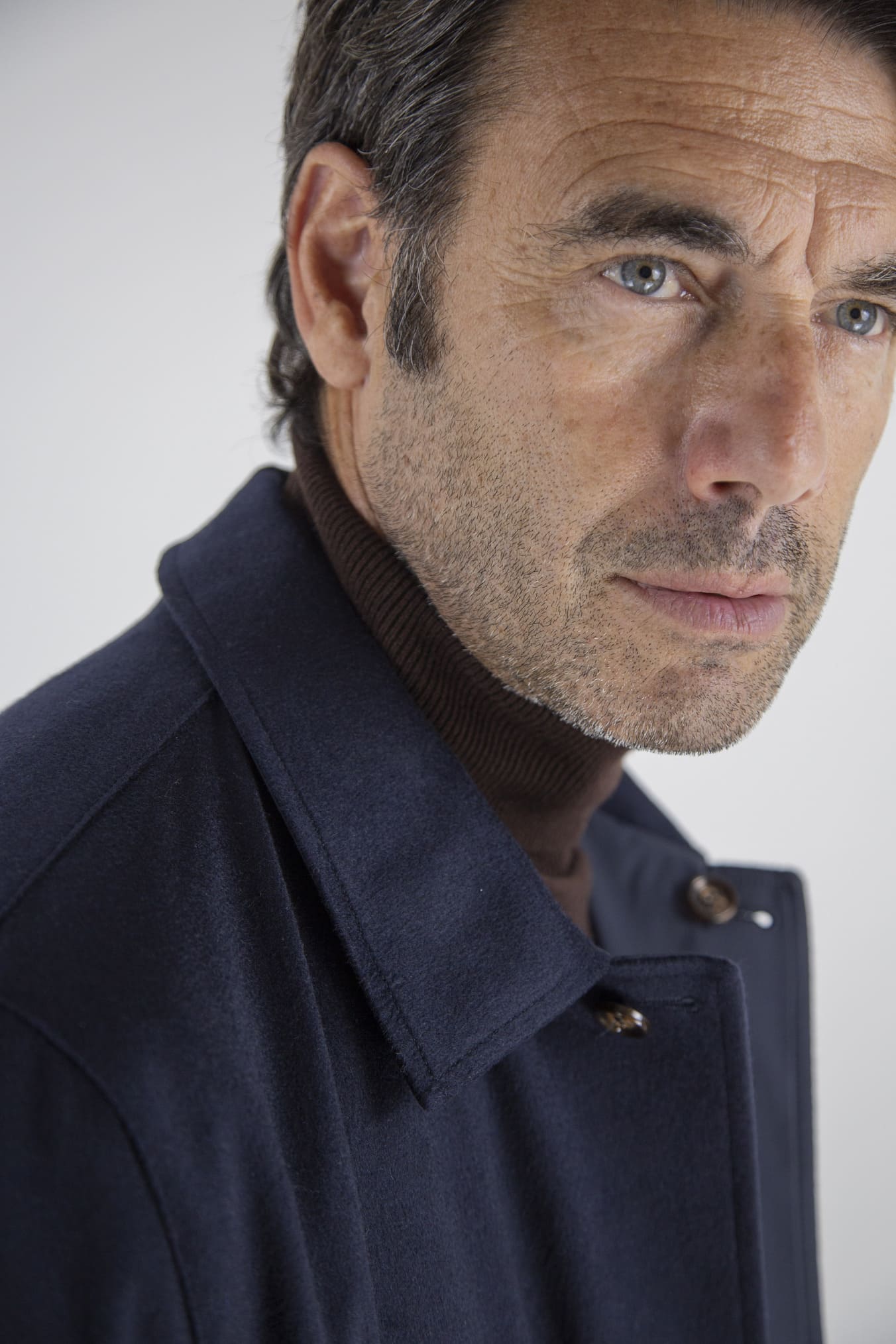 KIRED Cappotto Reversibile Cashmere Nylon Blu/Blu