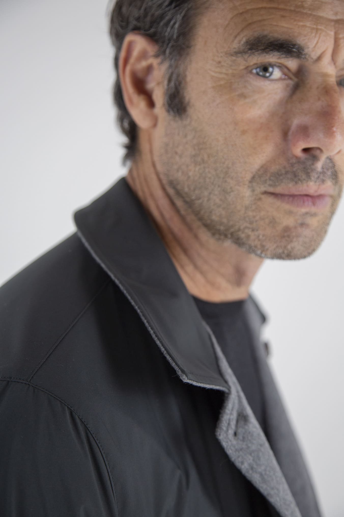 KIRED Cappotto Reversibile Cashmere Nylon Grigio/Nero