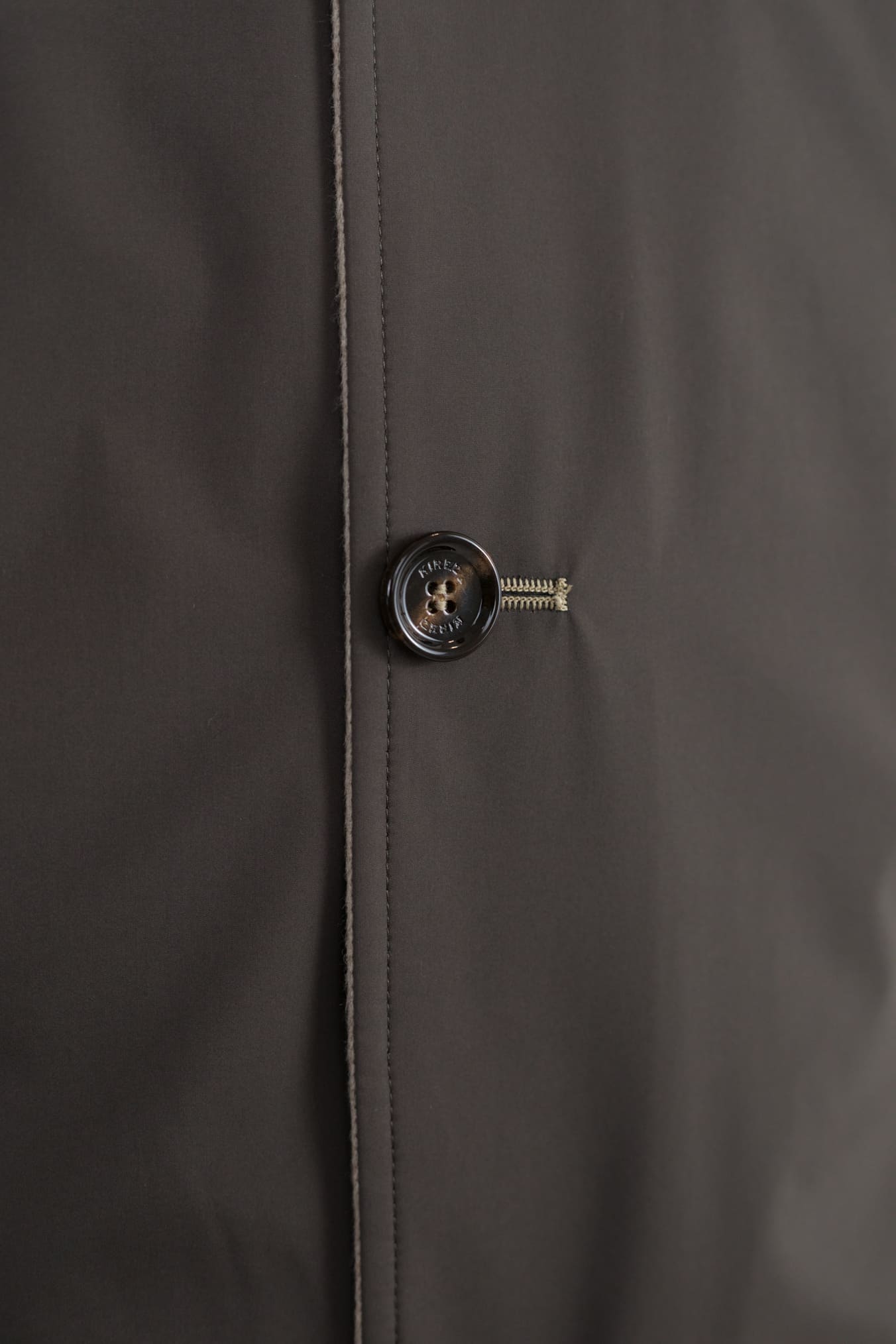 KIRED Cappotto Reversibile Cashmere Nylon Beige/Testa di Moro