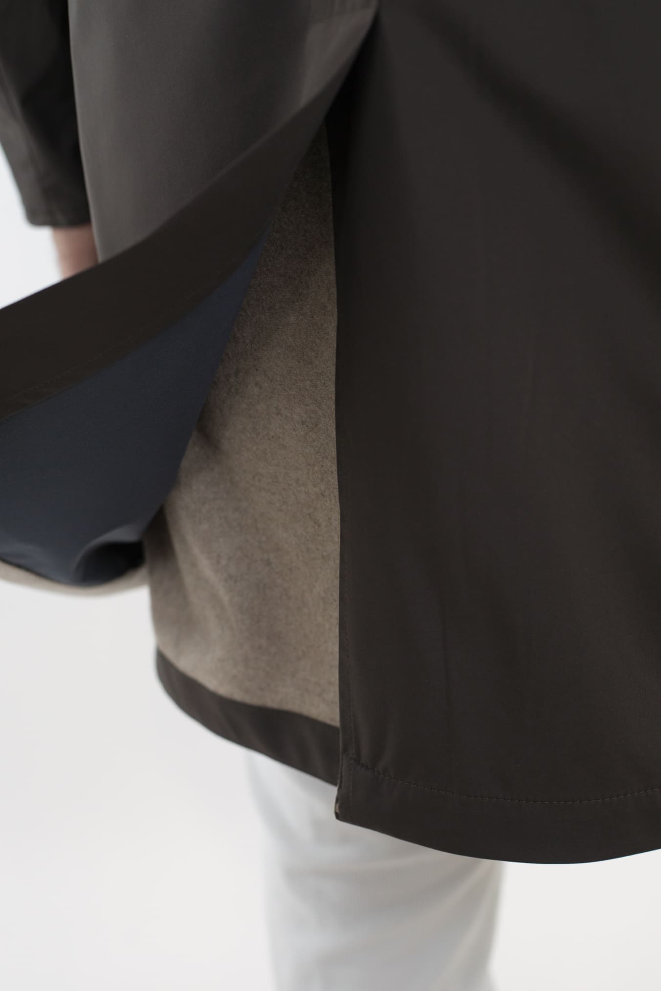 KIRED Cappotto Reversibile Cashmere Nylon Beige/Testa di Moro