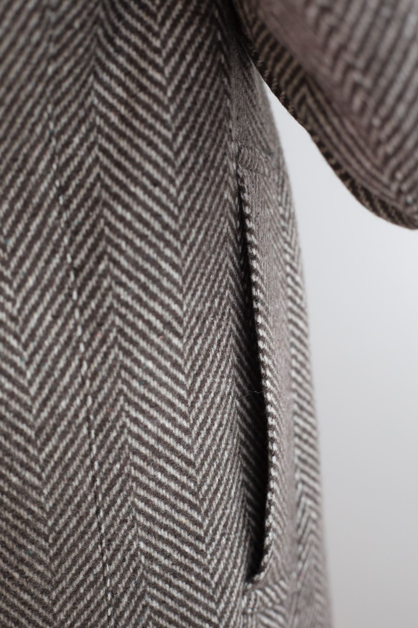 KIRED Cappotto Reversibile Spigato Impermeabile Marrone