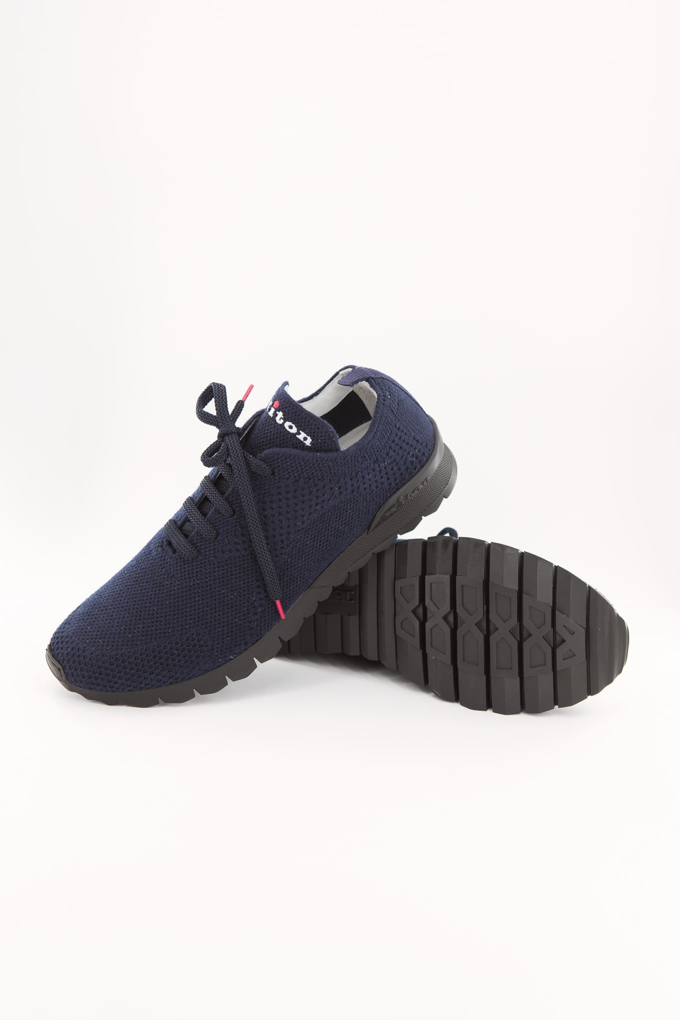 KITON Sneakers "Fit" in Maglia Cashmere Blu