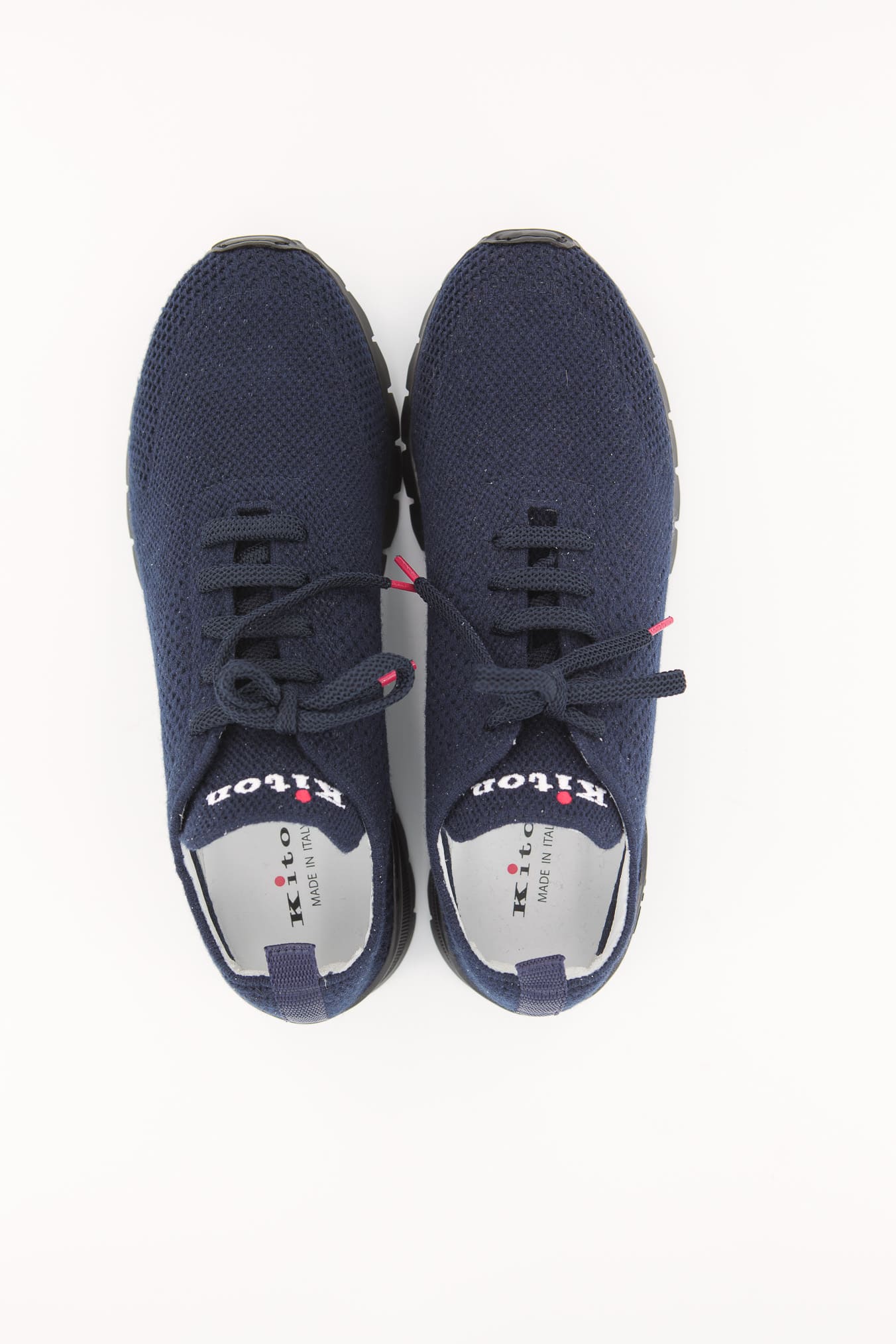 KITON Sneakers "Fit" in Maglia Cashmere Blu