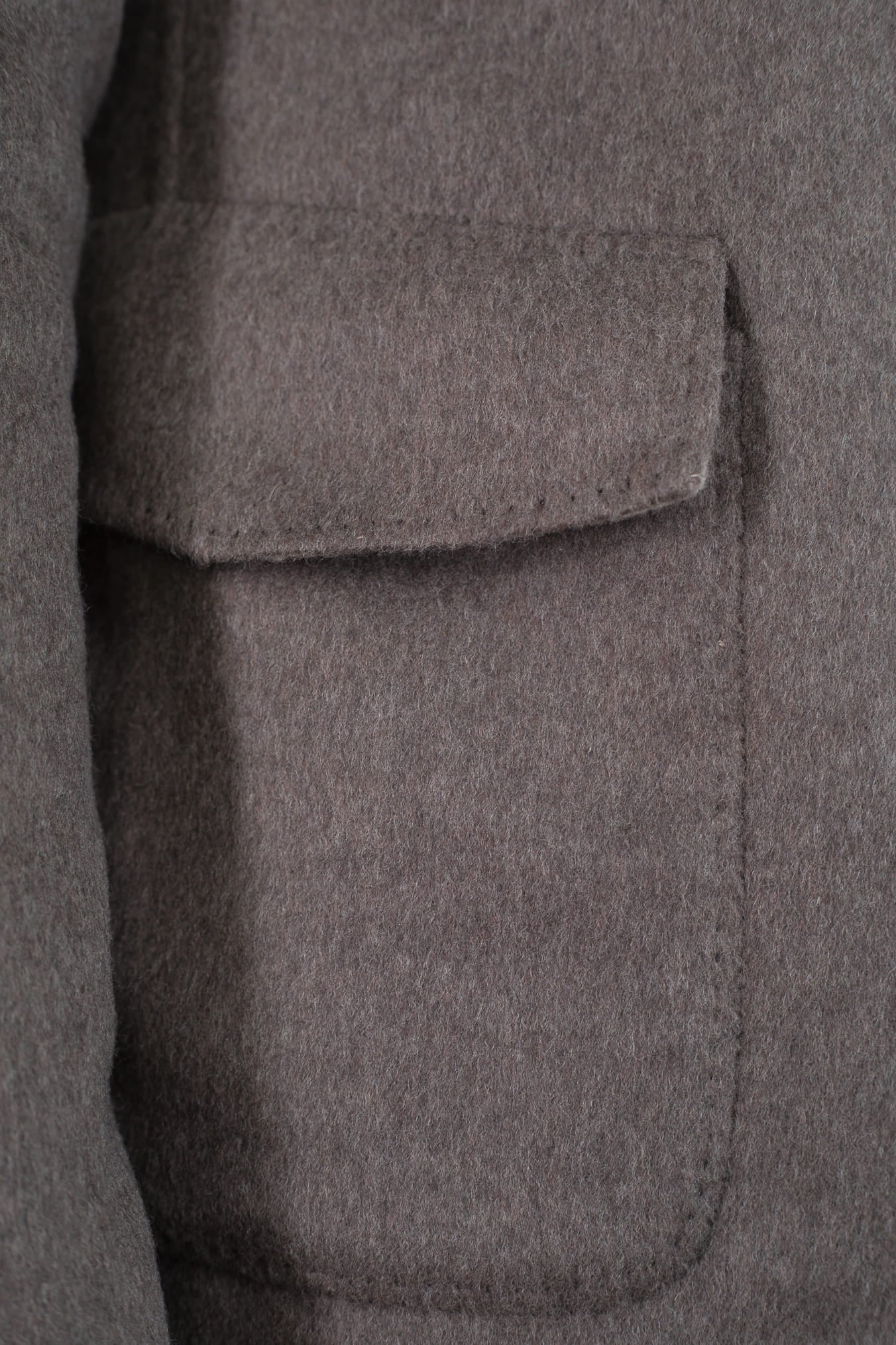 LUCIANO BARBERA Giacca Sportiva Outerwear Lana Cashmere Double Tortora