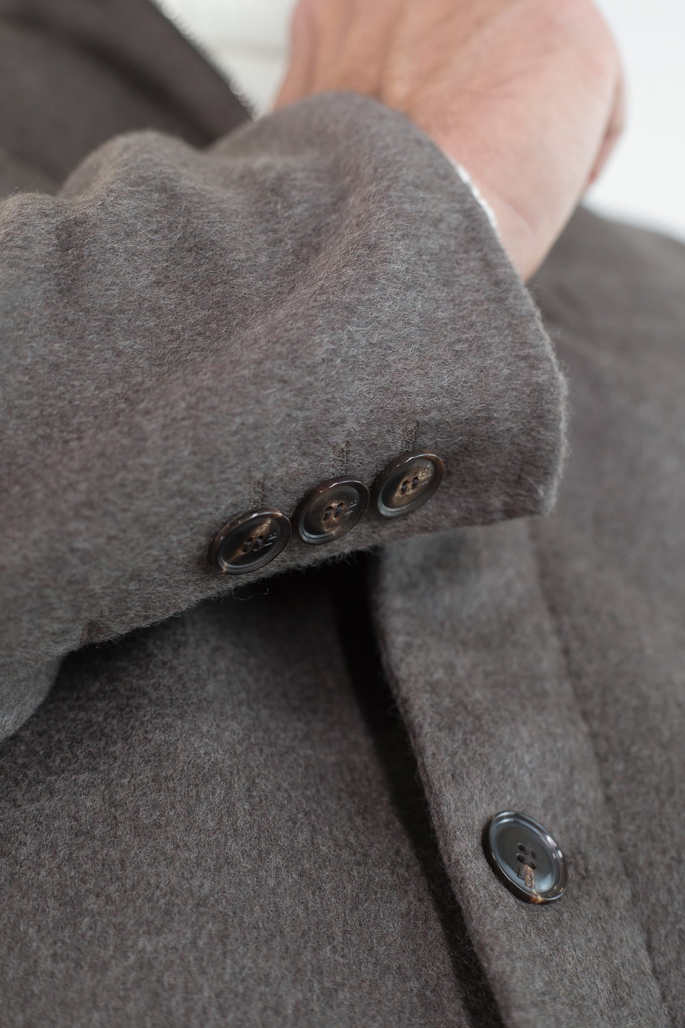 LUCIANO BARBERA Giacca Sportiva Outerwear Lana Cashmere Double Tortora