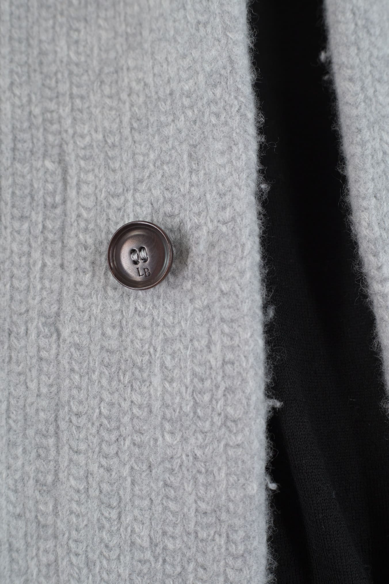 LUCIANO BARBERA Cardigan Lana Cashmere Grigio Chiaro
