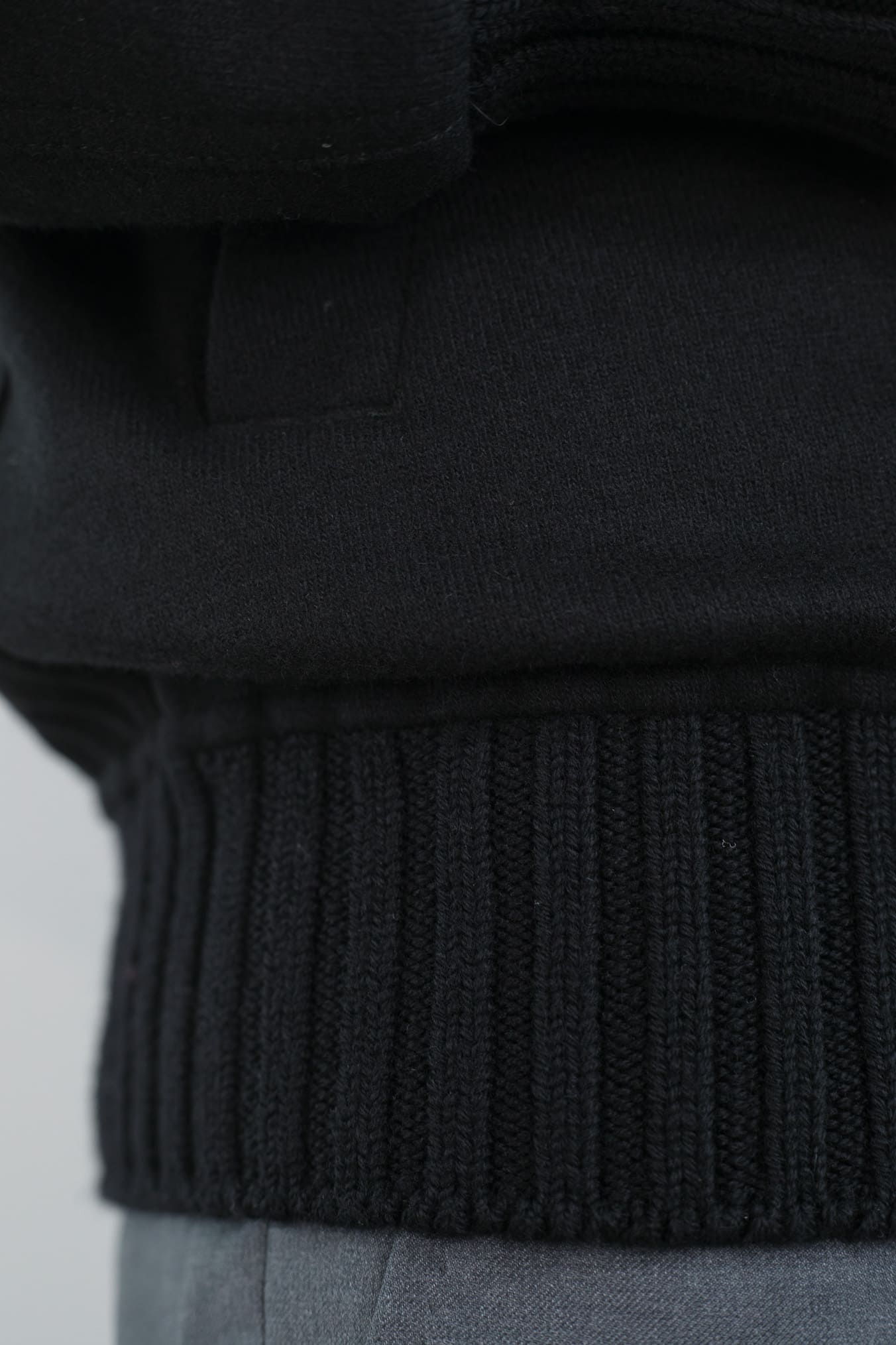 MANDELLI Giubbino Jersey Cashmere Loro Piana Nero