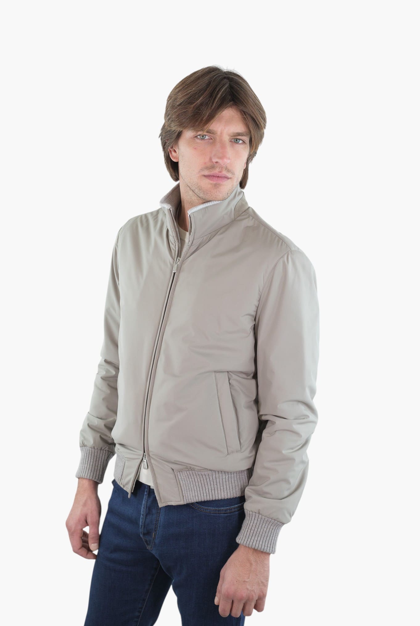 MANDELLI Giubbino Airstop Cashmere Loro Piana Beige