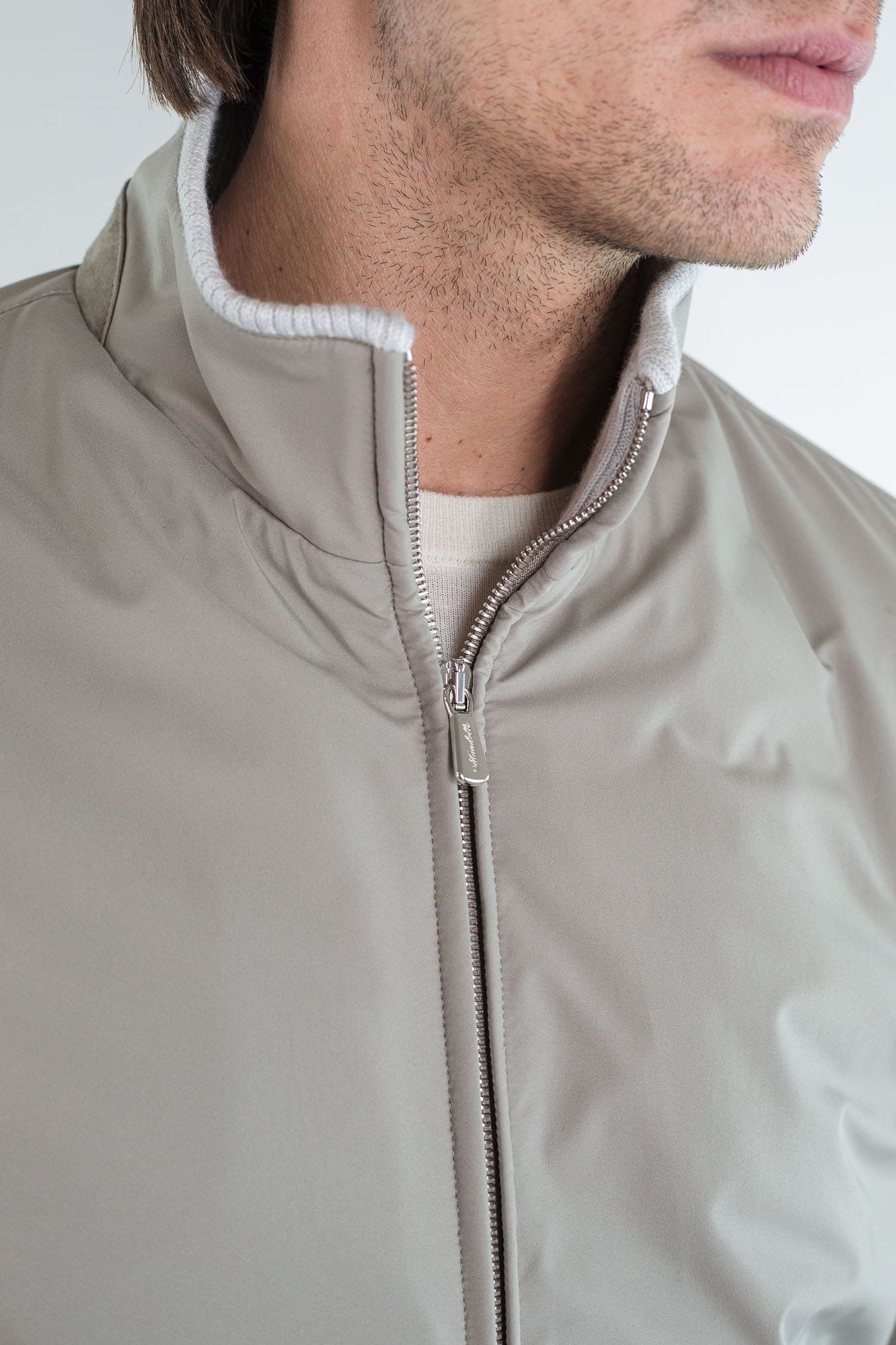 MANDELLI Giubbino Airstop Cashmere Loro Piana Beige