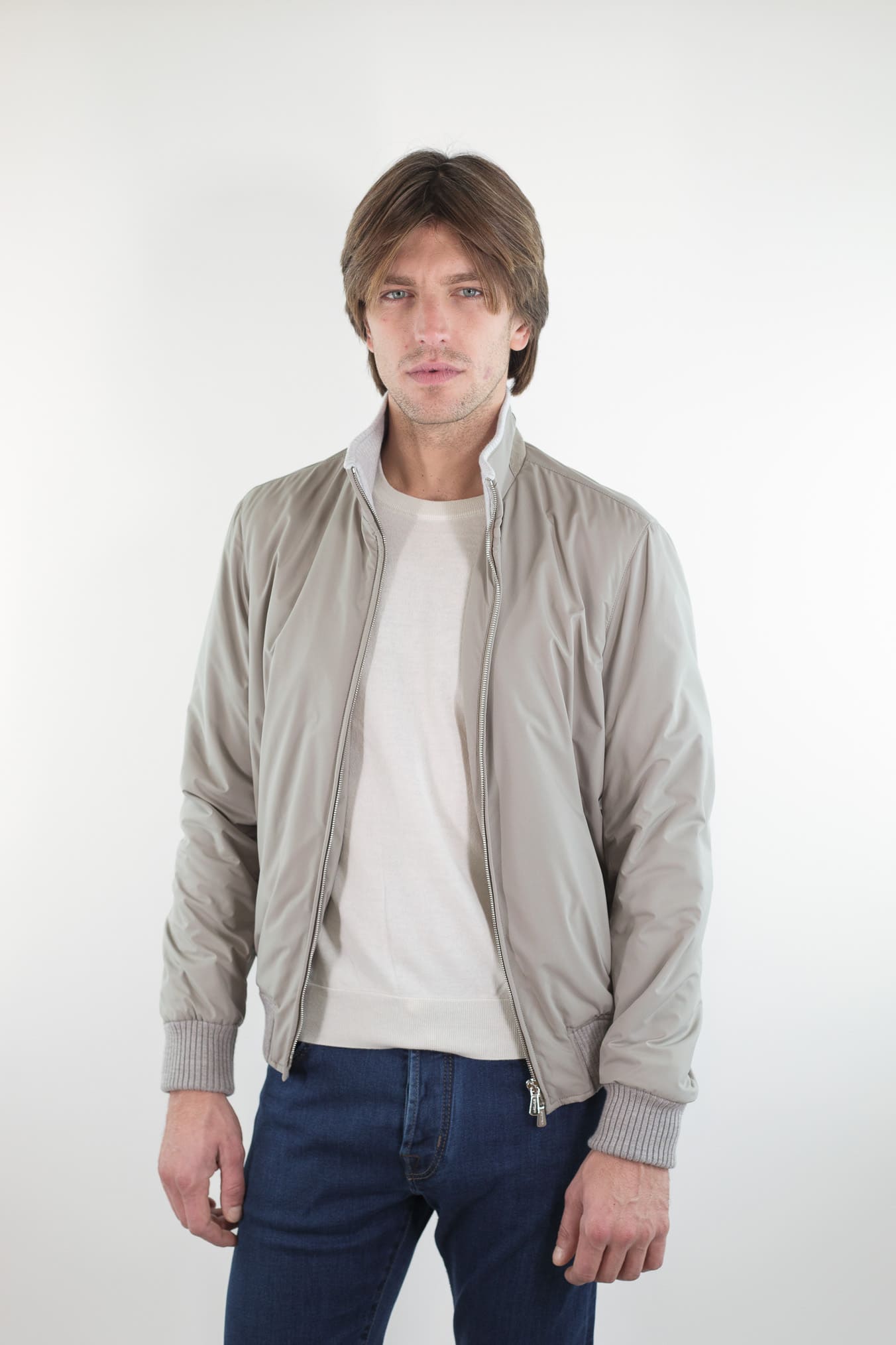 MANDELLI Giubbino Airstop Cashmere Loro Piana Beige